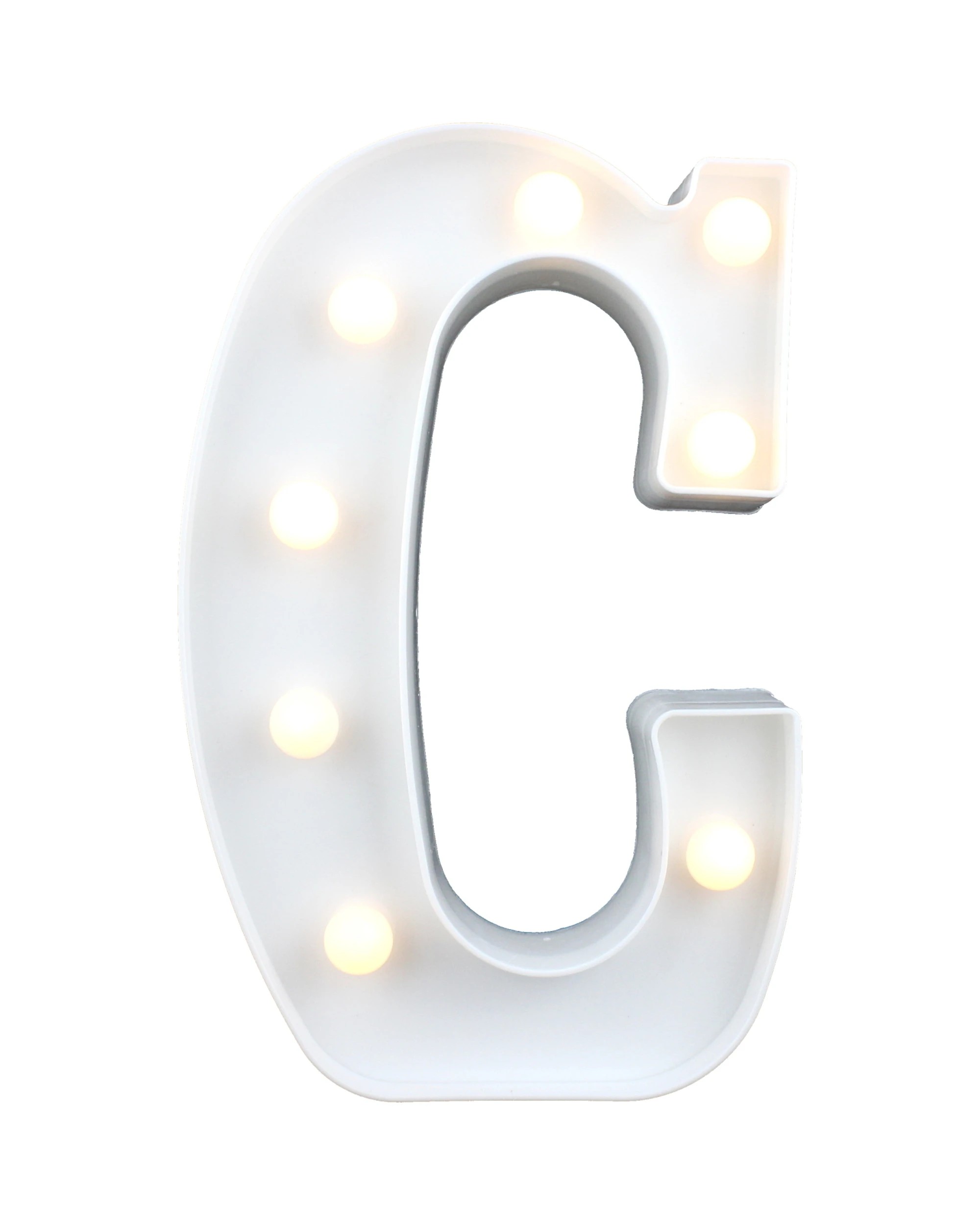 1 Partyrama LED Light Up Letter C White, 1 of 3