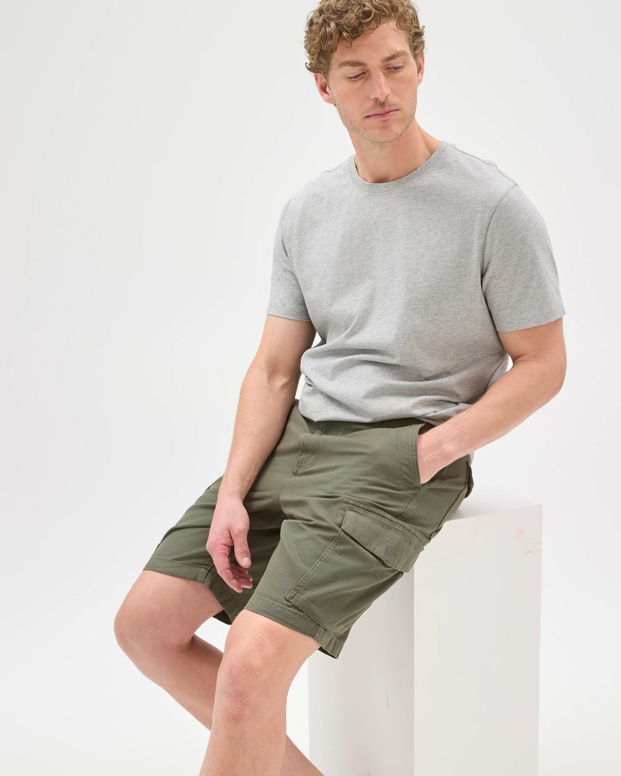 4 Target Man Australian Cotton Cargo Shorts KHAKI, 4 of 8