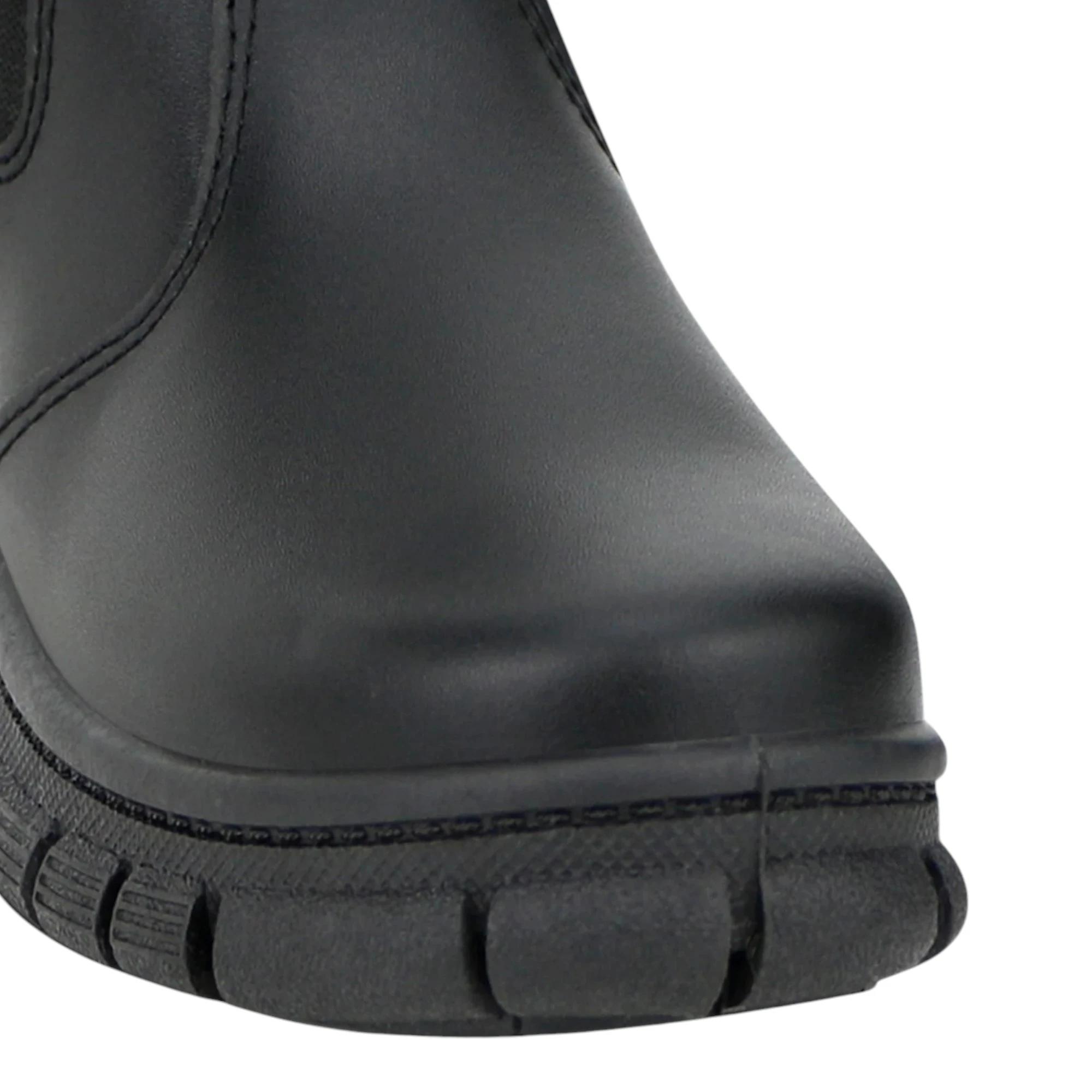 3 Grosby New Ranch Boots Black Toddler Infant Boys Kids Leather Slip On Shoes BLACK, 3 of 3