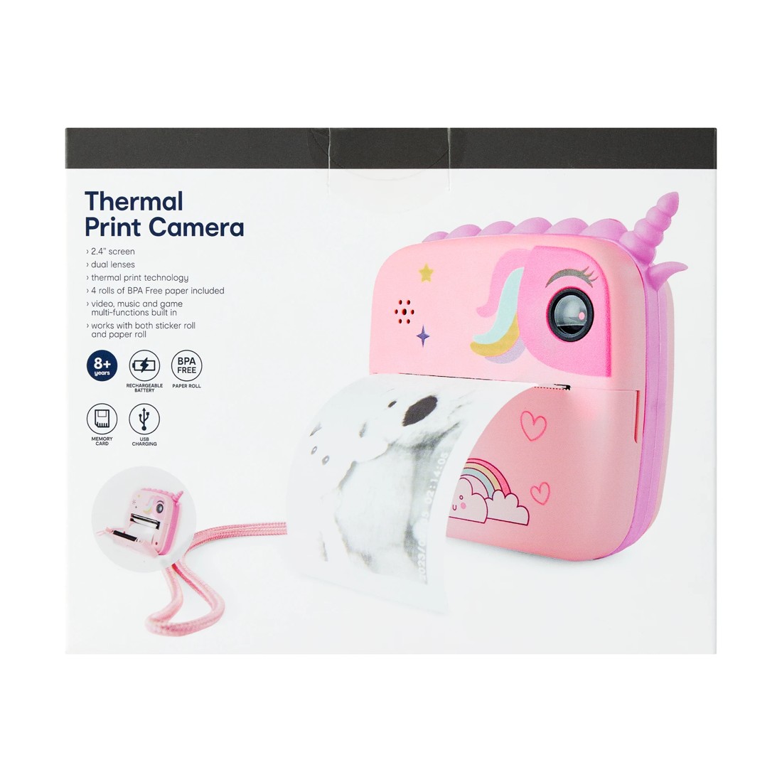1 Thermal Print Camera - Pink, 1 of 10
