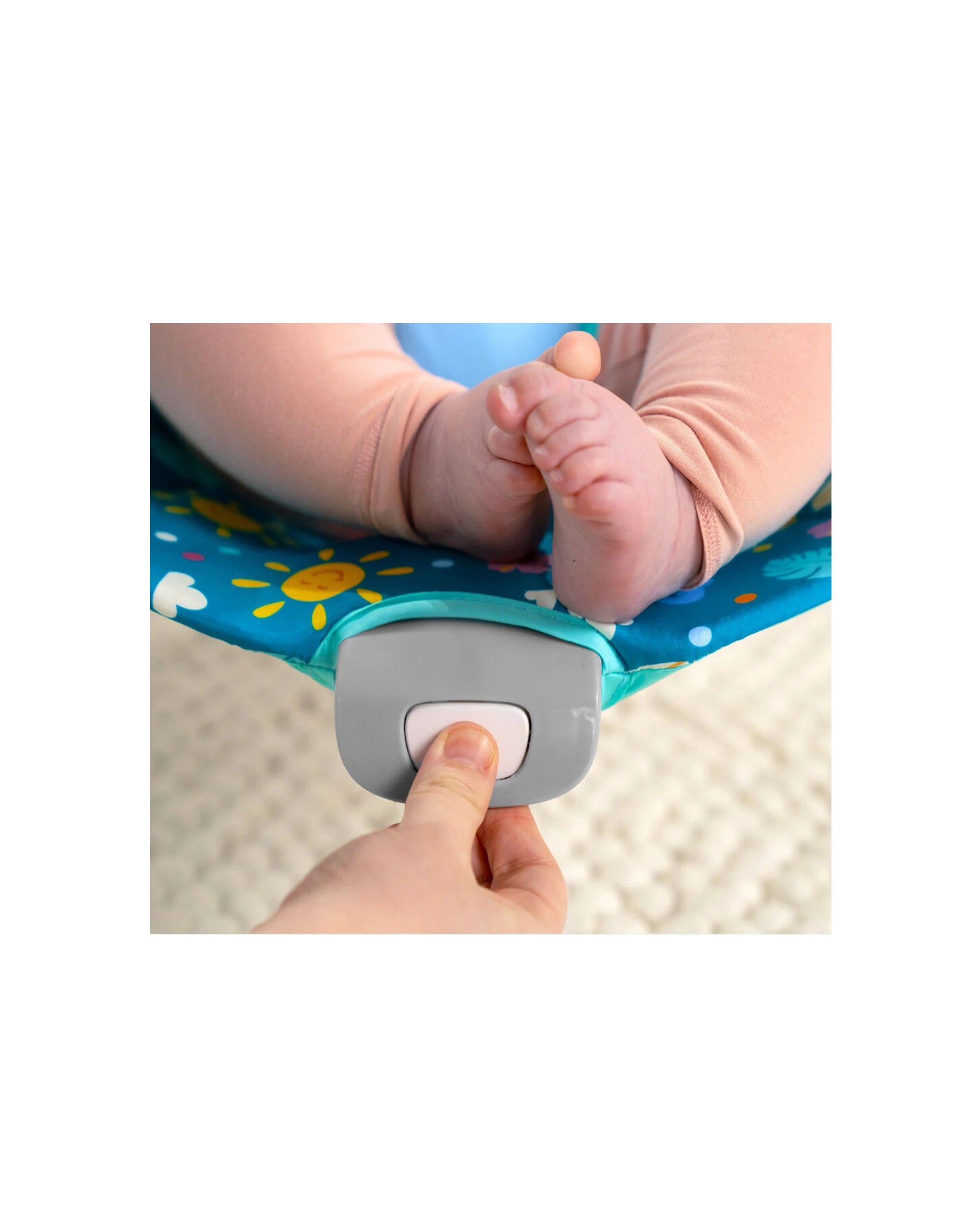 3 Bright Starts Stitch Ohana Paradise Vibrating Baby Bouncer 0-6 Months - Multi, 3 of 6