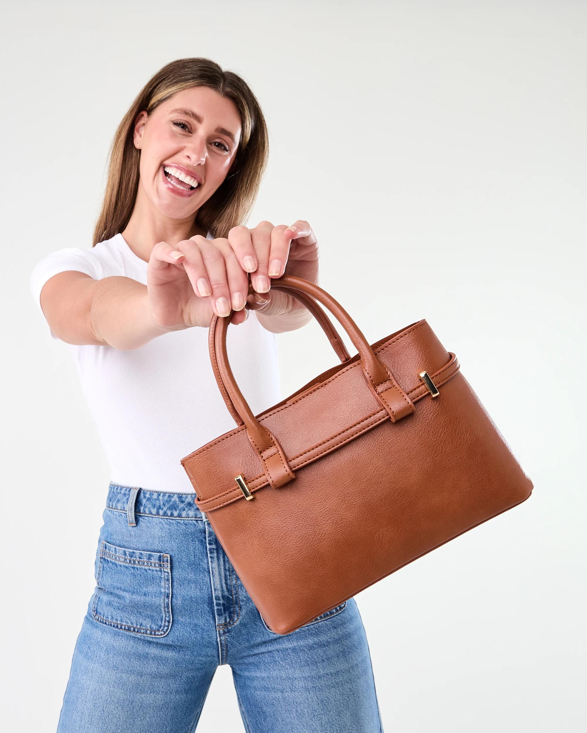 8 Top Handle Crossbody Bag Warm Umber, 8 of 8