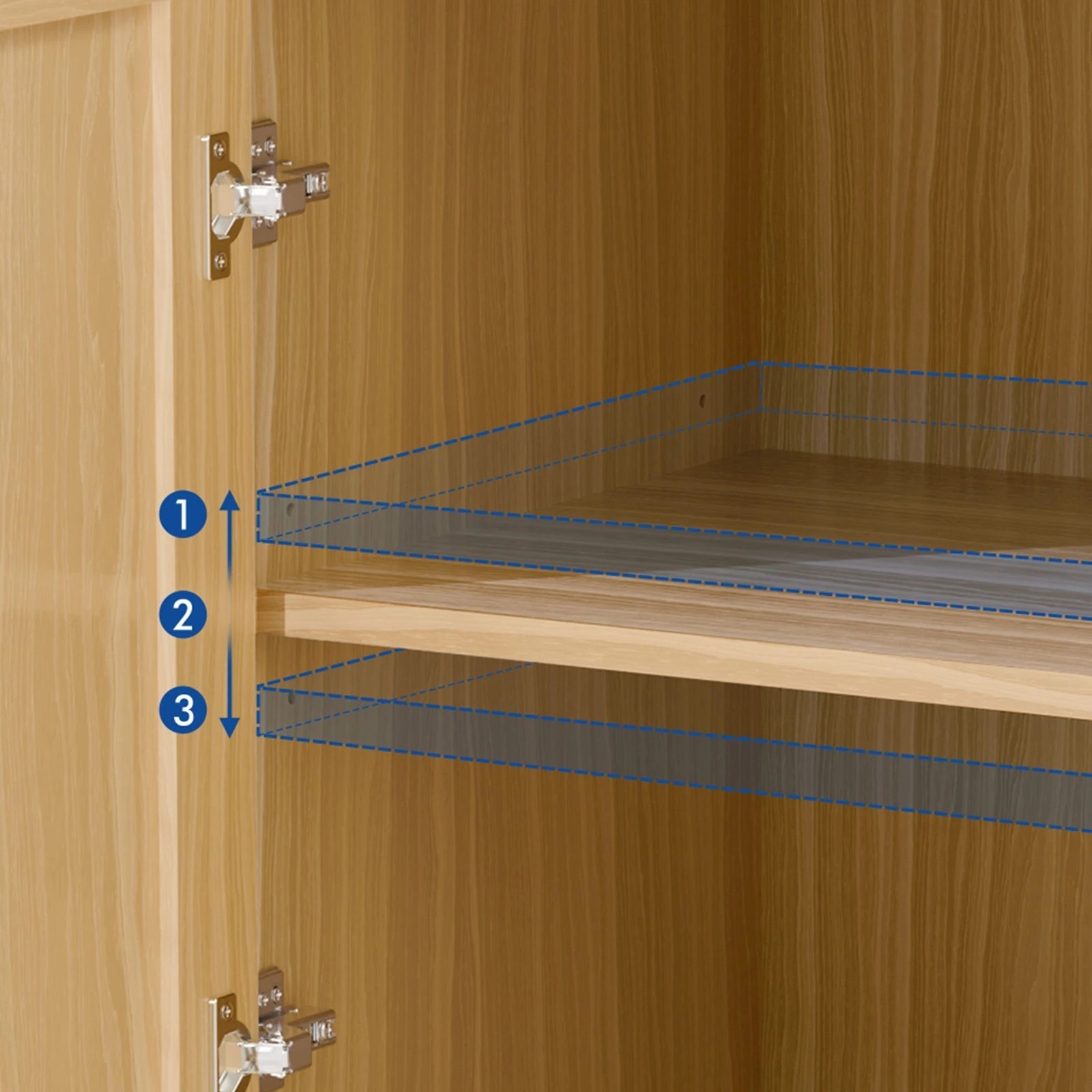 5 Alfordson Buffet Sideboard Cupboard Cabinet Rattan Doors Storage Kitchen Hallway - Wood, 5 of 10