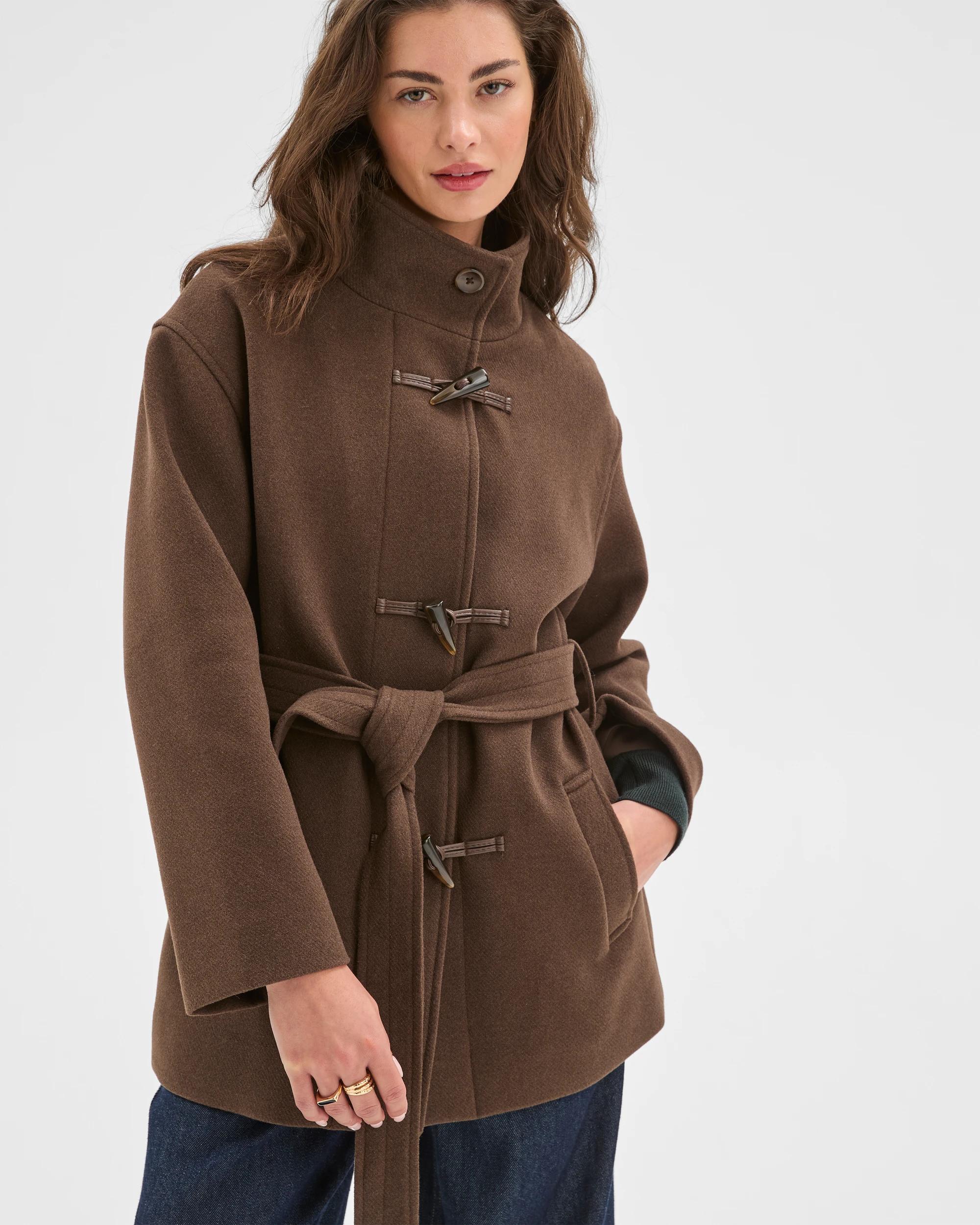 4 Target Petites Tie Waist Twill Jacket COFFEE BEAN, 4 of 7