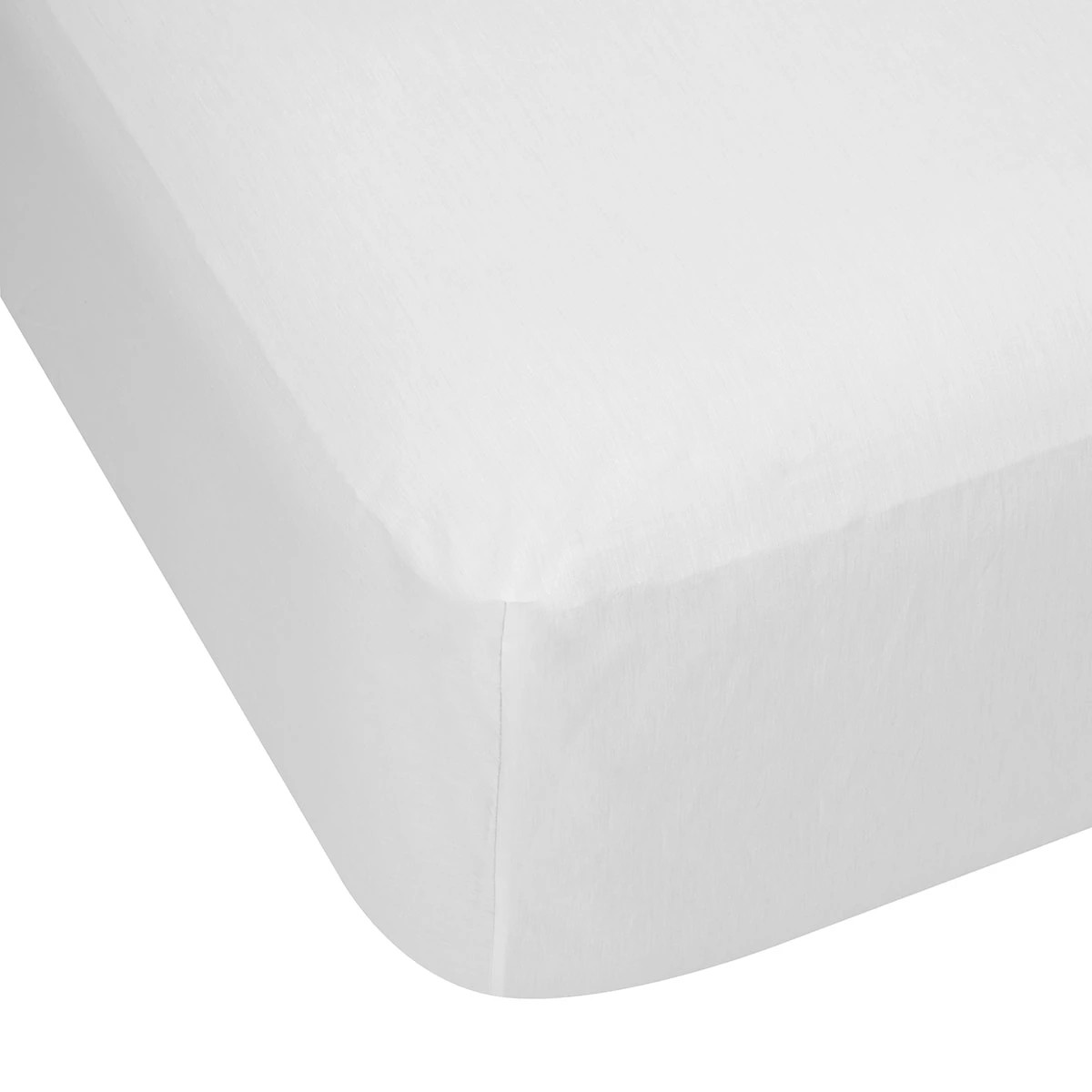1 250 Thread Count Cotton Rich Fitted Sheet - Single Bed, White, 1 of 3