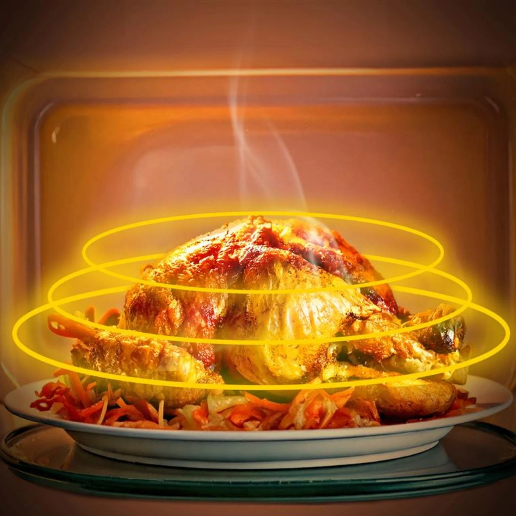 8 Total Chef Retro Microwave Oven 25L - Black, 8 of 9