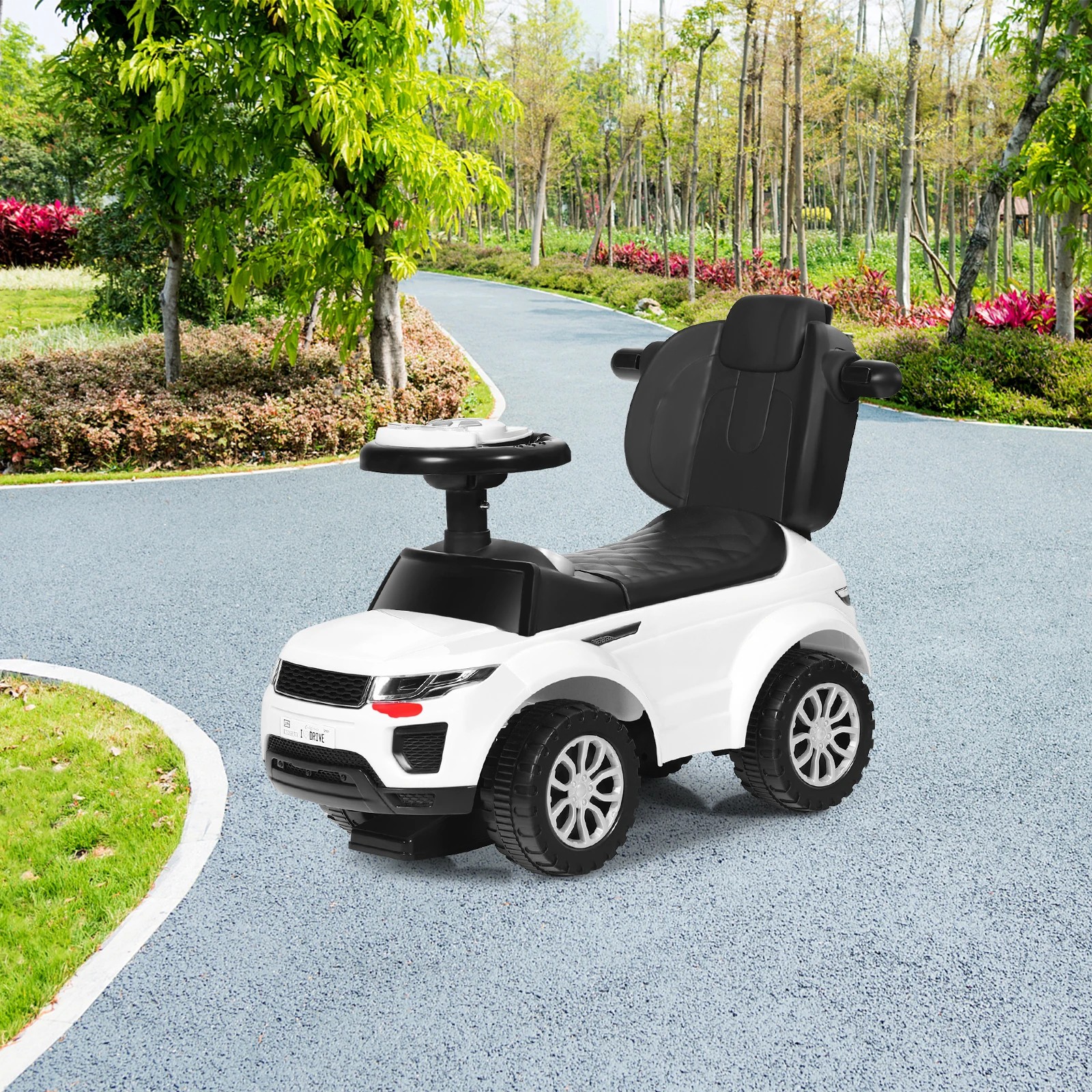 5 Costway Kids Ride On Push Car Sliding Car Toy - White, 5 of 5