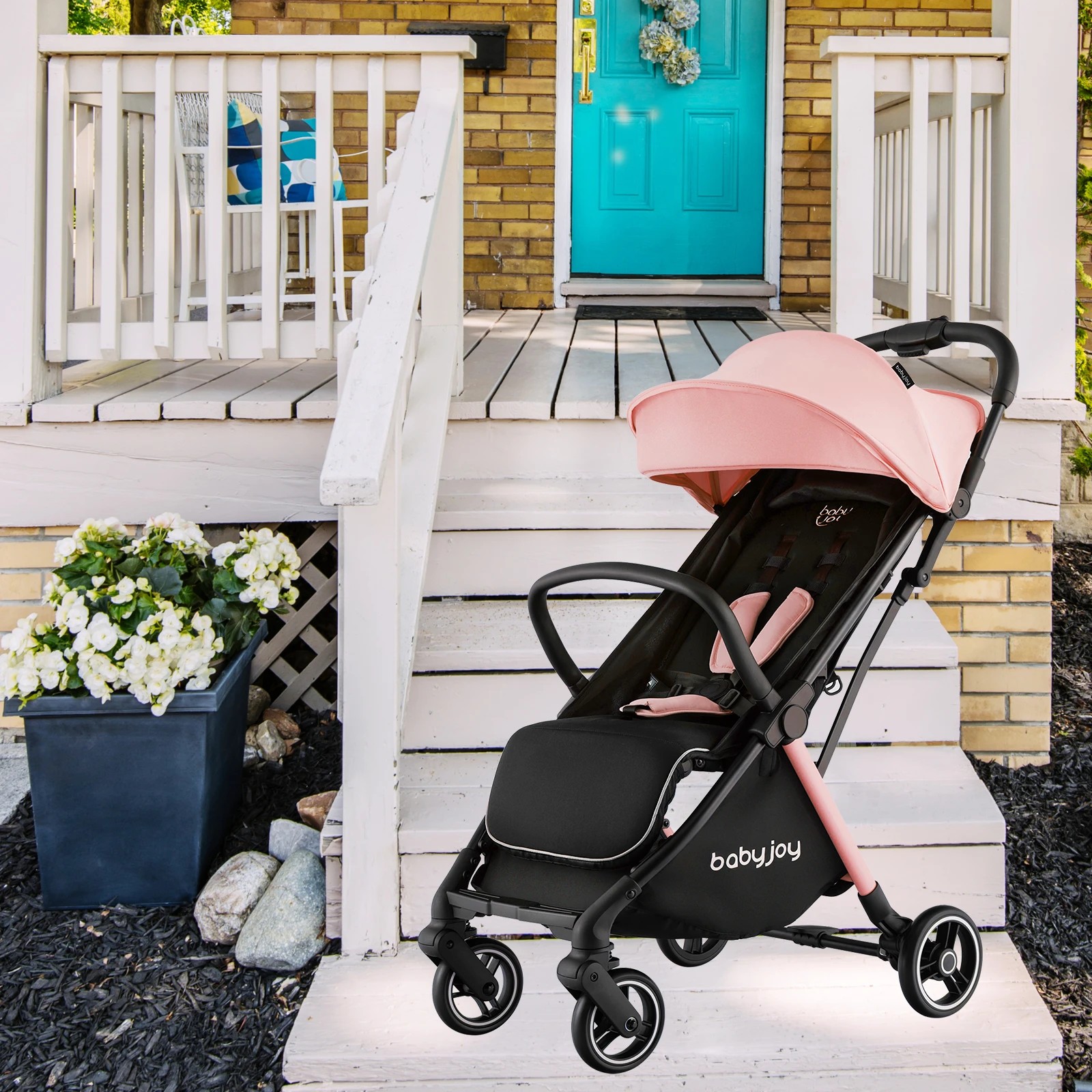 5 Costway Portable Stroller Adjustable Baby Pram Pushchair, 5 of 6