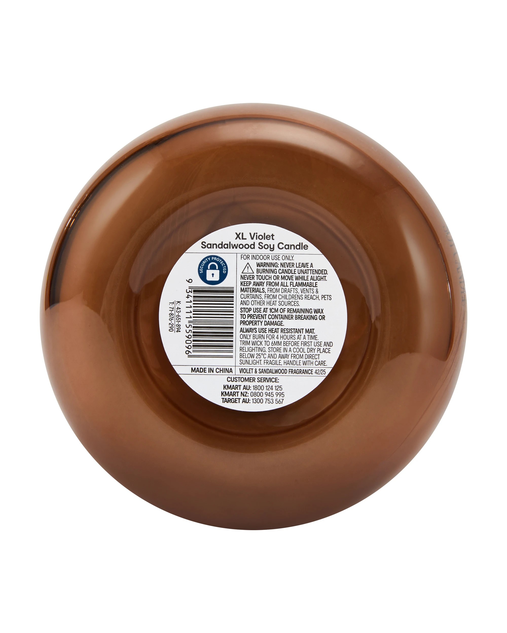 5 XL Violet Sandalwood Soy Candle, 5 of 5