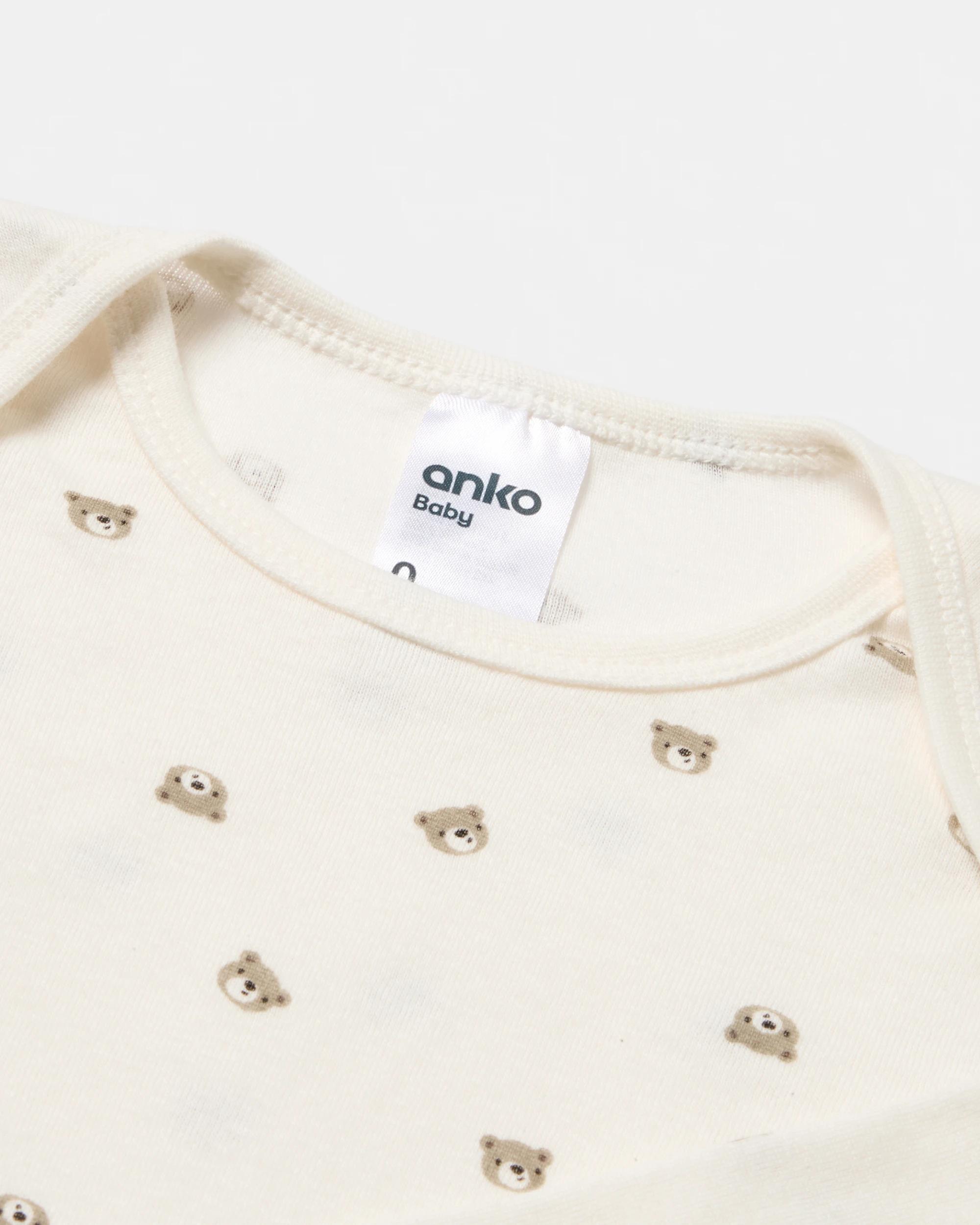 8 5 Pack Cotton Long Sleeve Bodysuits Bge Ct Br, 8 of 9