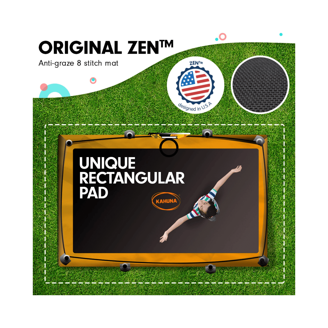 2 Kahuna 6 ft x 9 ft Rectangular Outdoor Trampoline - Orange
 - orange, 2 of 10