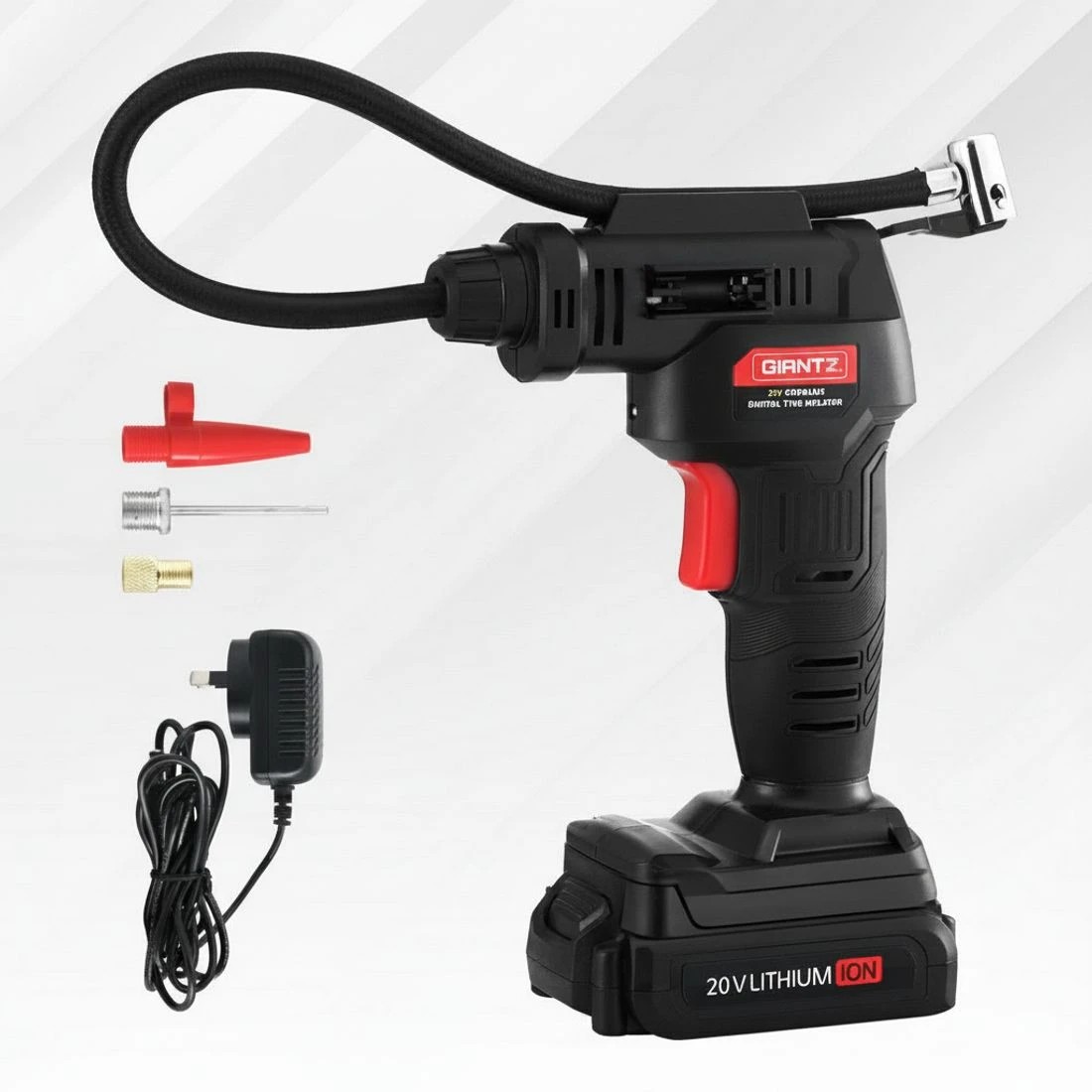 6 Giantz Cordless Tyre Inflator Portable Air Compressor Pump 20V 120PSI Digital LED - Black, 6 of 6