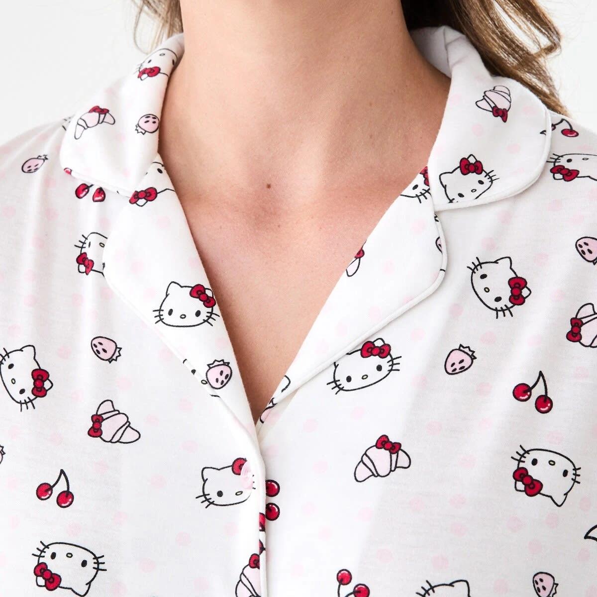 5 Hello Kitty License Long Sleeve Top and Comfort Pants Pyjama Set HELLO KITTY AOP WHITE, 5 of 7