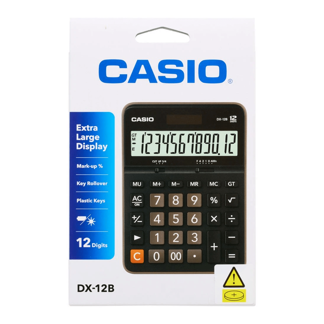 3 Casio DX12B Desktop Calculator, 3 of 4