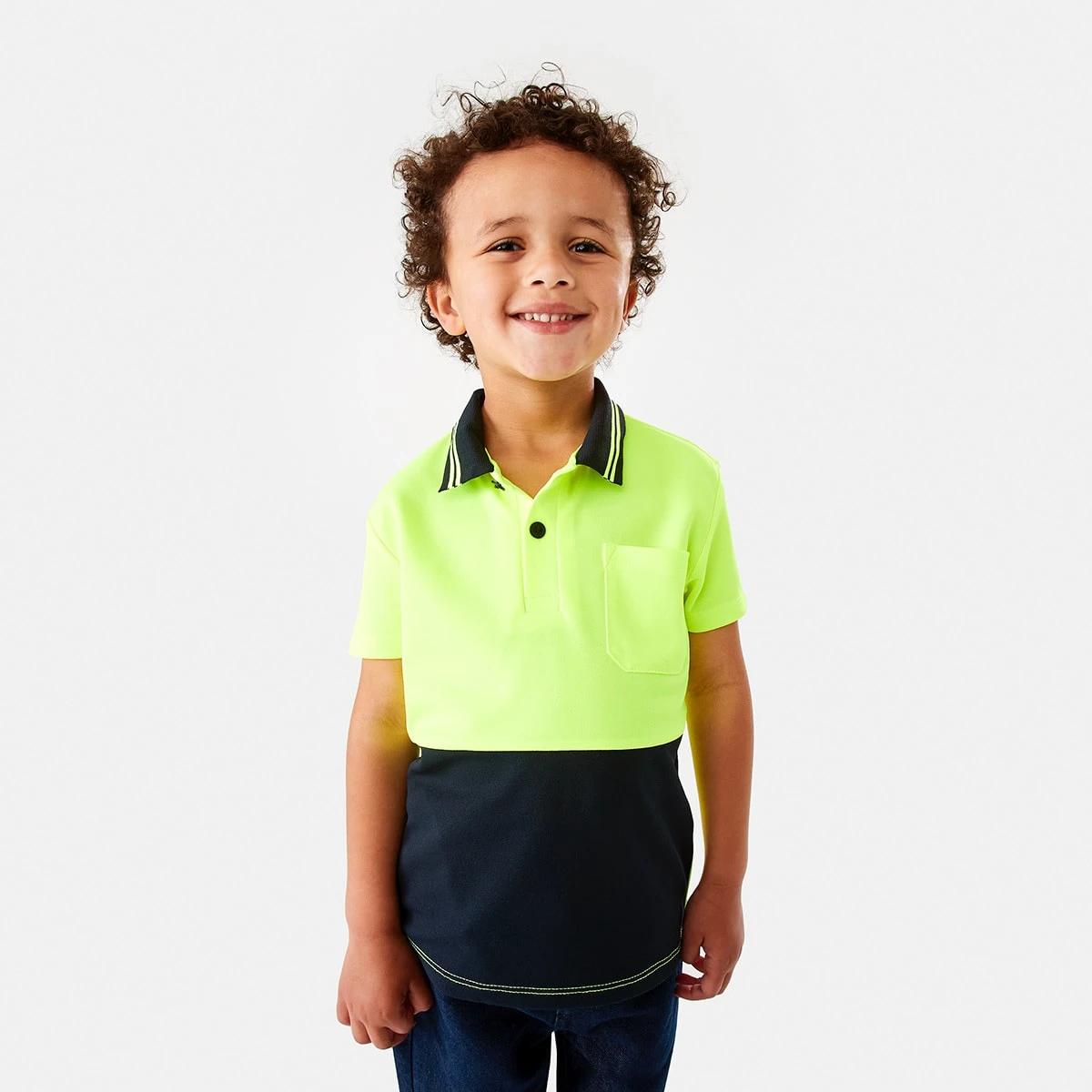1 Mini Me Work Polo T-shirt Yellow, 1 of 9