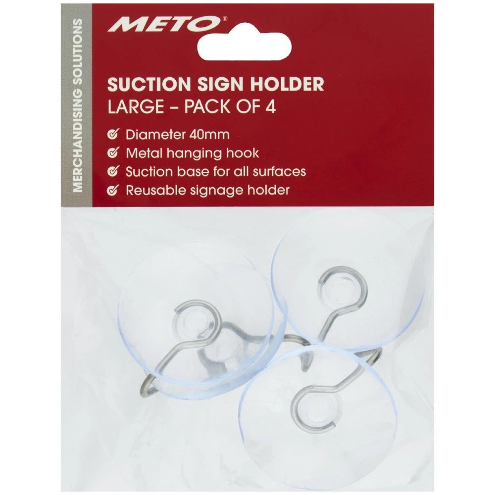 2 Meto Suction Sign Holders 40mm 4 Pack, 2 of 2