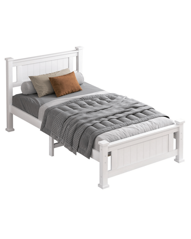 Alfordson Bed Frame Wooden Timber Single Size Mattress Base Platform Arne - W