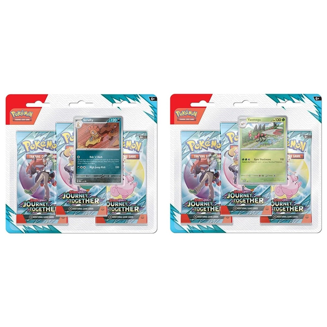 1 3 Pack Pokemon Trading Card Game: Journey Together Booster Blister Pack - Assorted, 1 of 5