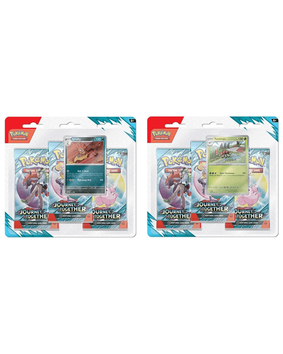 3 Pack Pokemon Trading Card Game: Journey Together Booster Blister Pack - Assorted