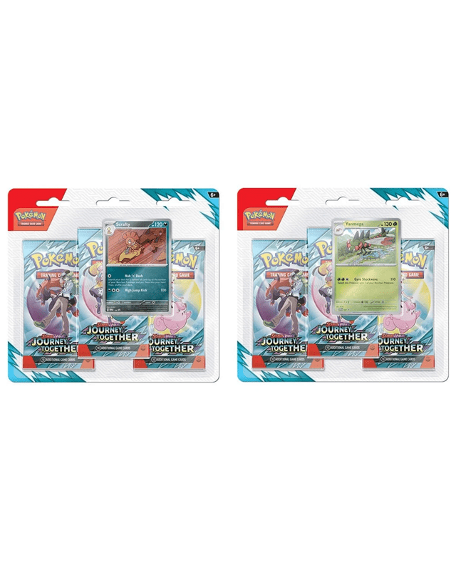 3 Pack Pokemon Trading Card Game: Journey Together Booster Blister Pack - Asso