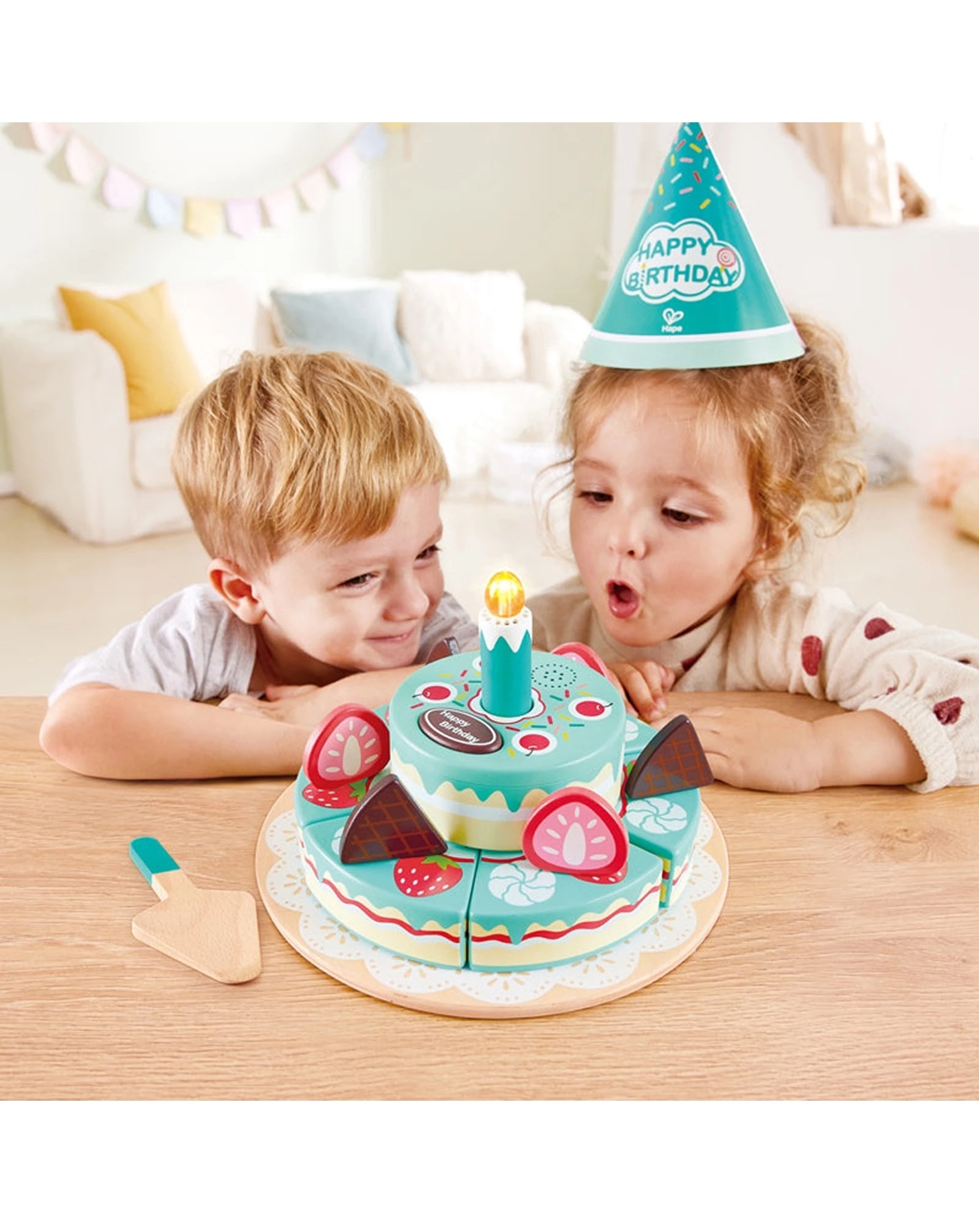 4 Hape Interactive Happy Birthday Cake Sound Effects Electric Candle Kids - Multi, 4 of 4