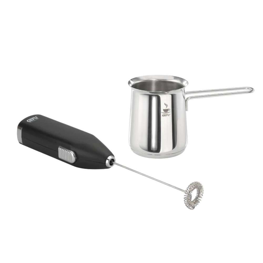 1 Gefu Claudio & Fino Milk Frothing Set - Black, 1 of 4