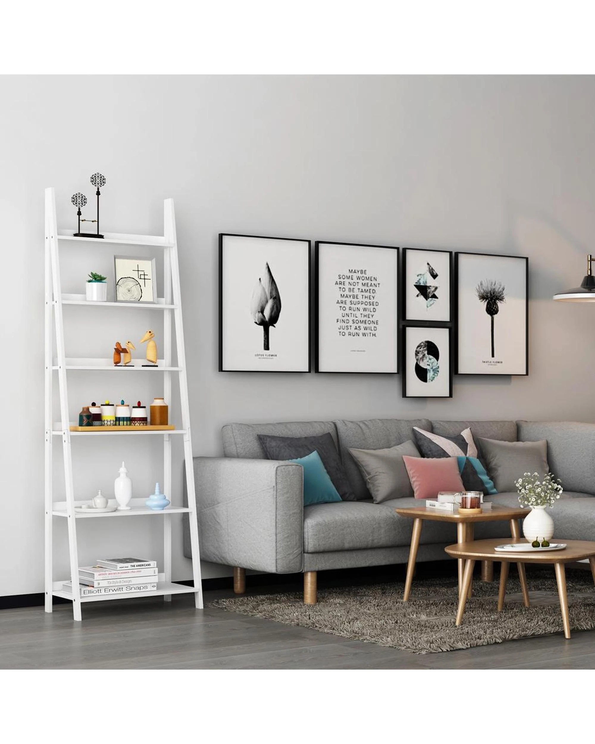 3 Chole 6 Tier Display Shelf Rack White, 3 of 6