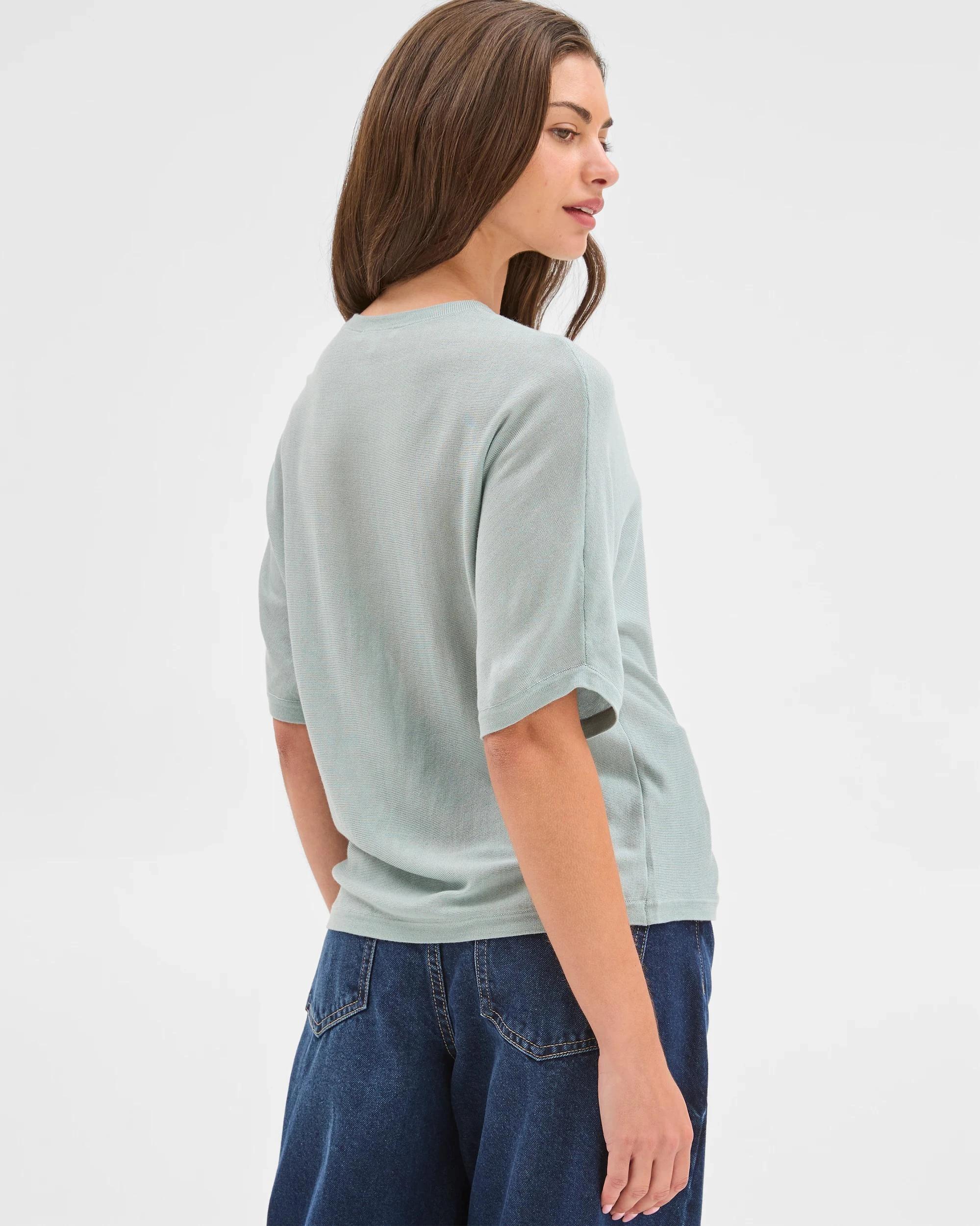 5 Target Petites Petites Merino Wool Blend Short Sleeve T-Shirt SLATE, 5 of 5