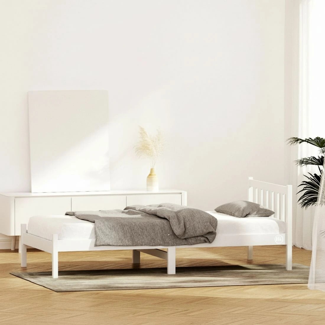 6 Artiss Bed Frame King Single Size - White, 6 of 10