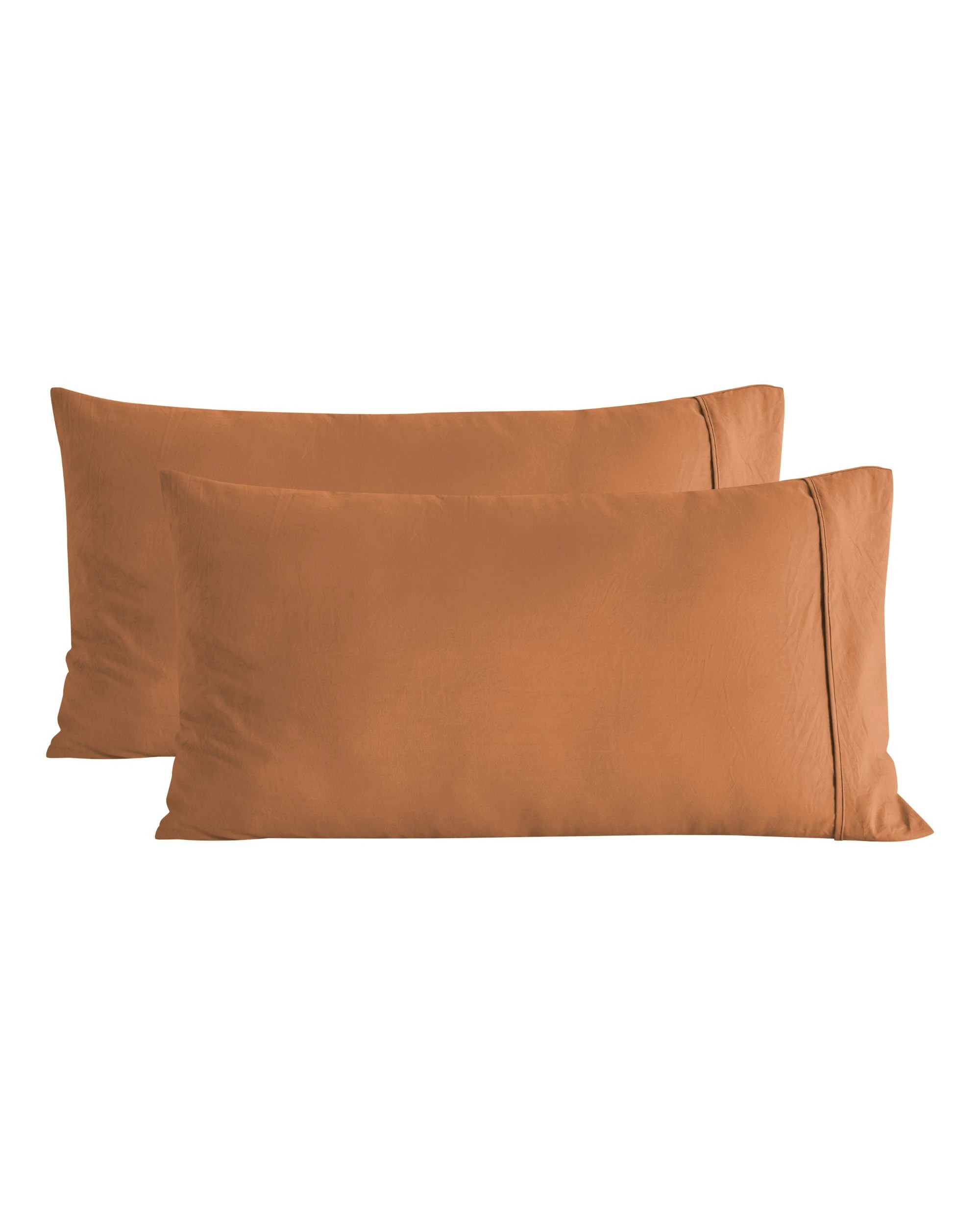 5 Dreamaker Superfine Washed Microfibre King Pillowcase Twin Pack - Rust, 5 of 5