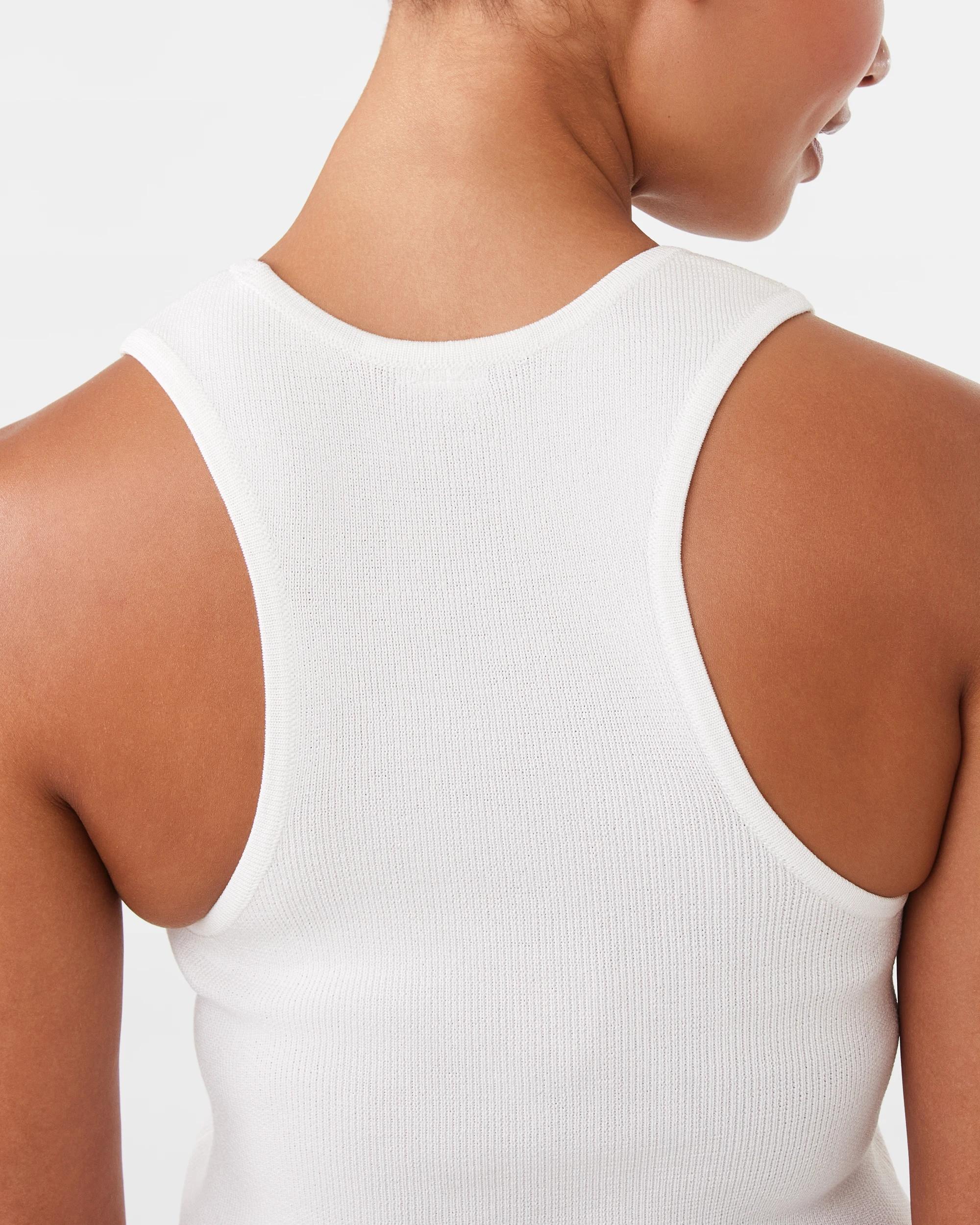 8 True Knit Scoop Racer Back Tank Snw White, 8 of 10