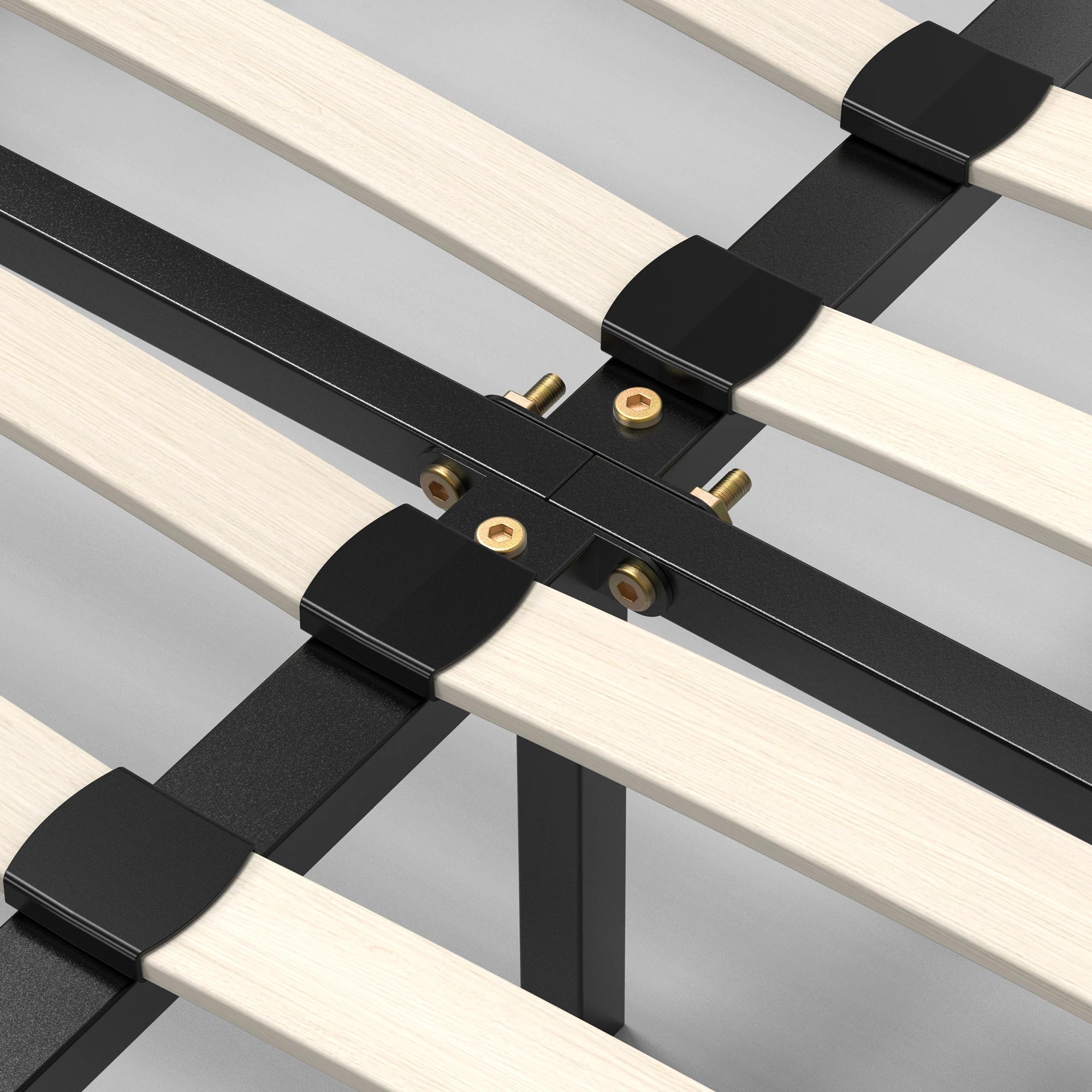 9 Alfordson Bed Frame King Size Mattress Base Foundation Fabric Basel - Charcoal, 9 of 10