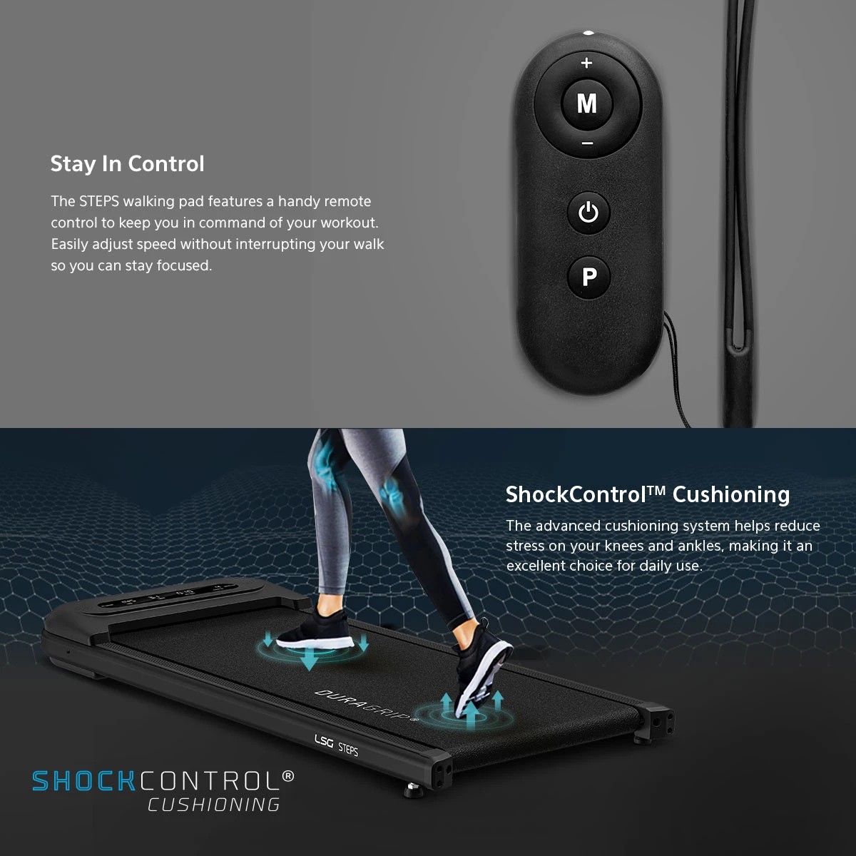 7 LSG STEPS Walking Pad Under Desk Treadmill - Black, 7 of 9