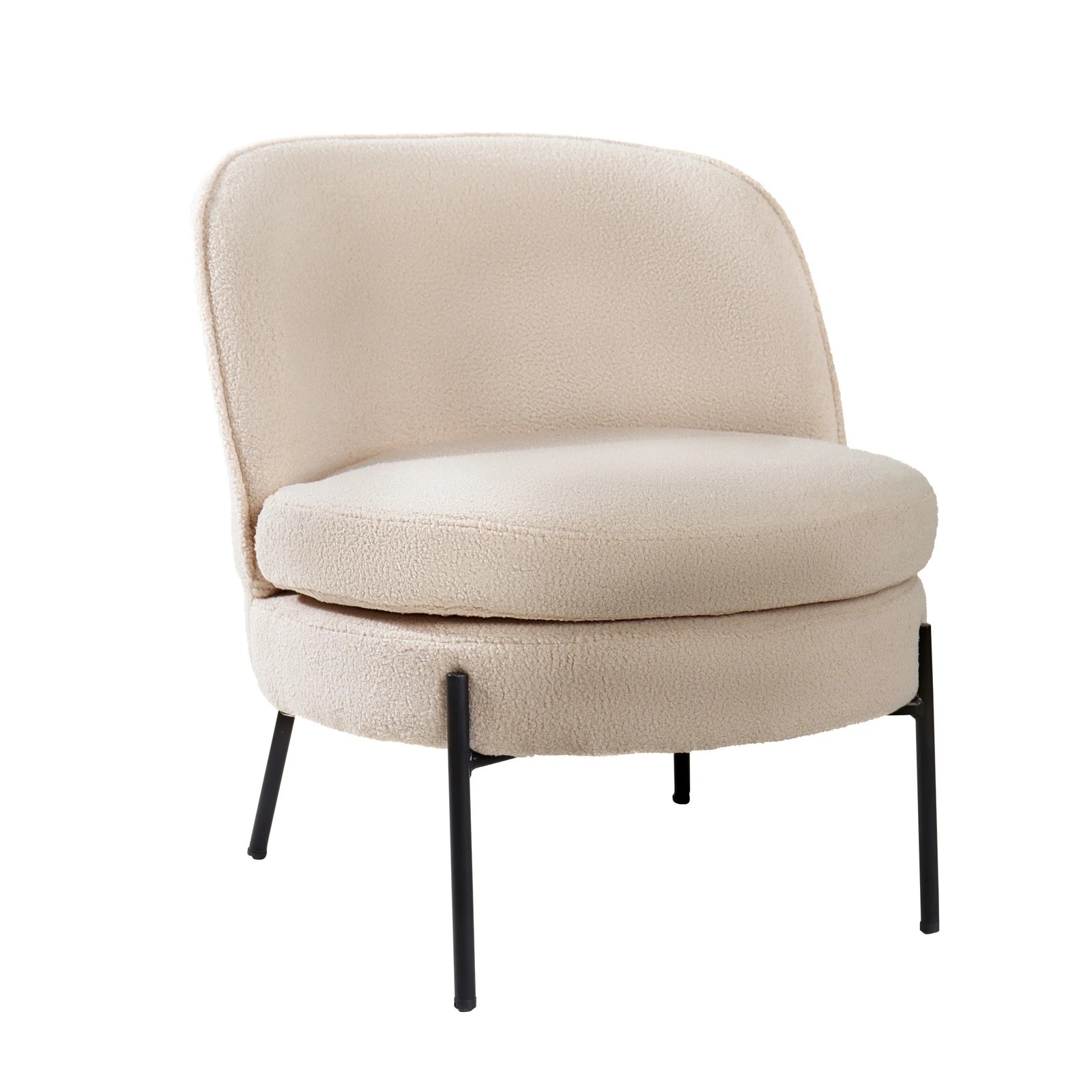 6 Oikiture Armchair Lounge Chair Accent Couch Chairs Padded Sofa Boucle - Beige, 6 of 6