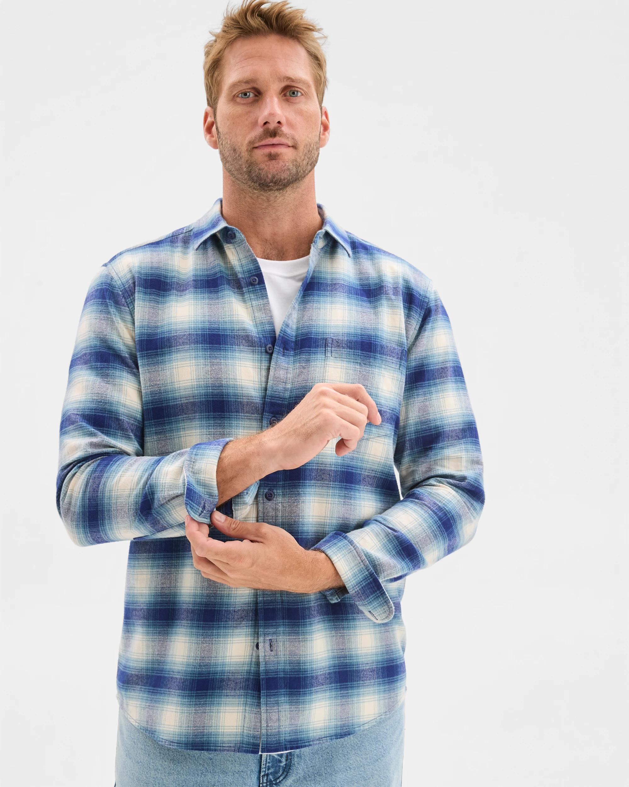 5 Target Australian Cotton Long Sleeve Flannelette Shirt TEAL, 5 of 7