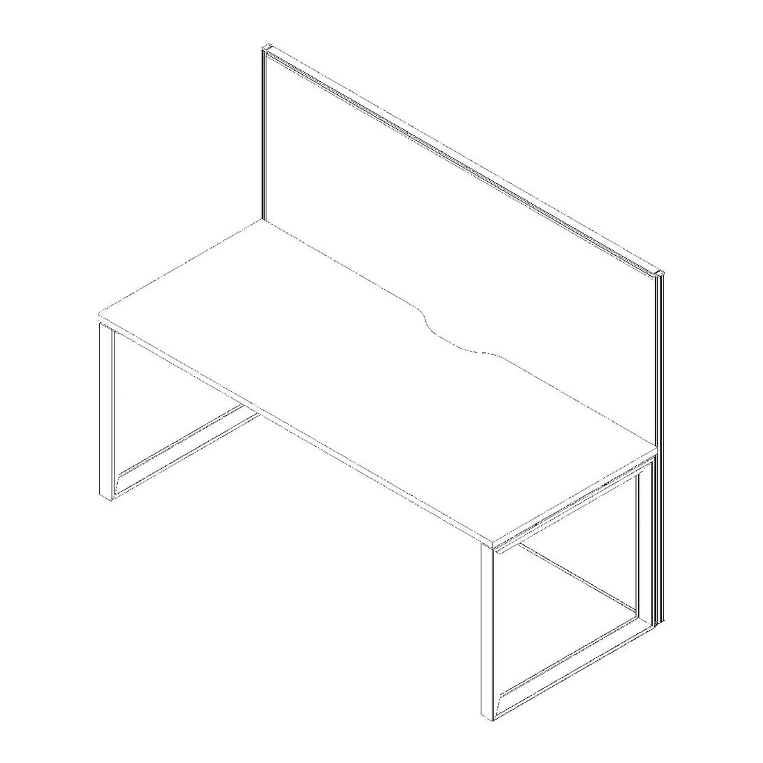 2 Stilford Screen 1200 W x 1250 H mm White Frame Grey Fabric, 2 of 10