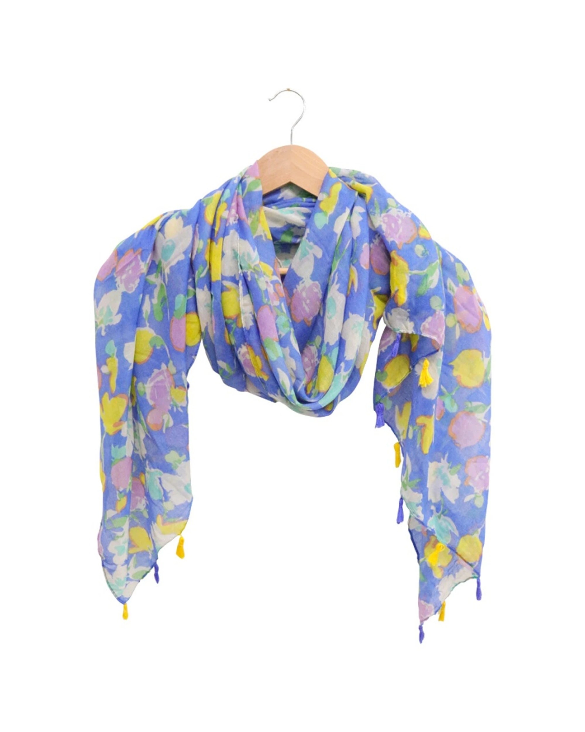 1 LVD Womens Fashion Scarf Lightweight 90x180cm Polyester Citrus Floral - Multi, 1 of 1