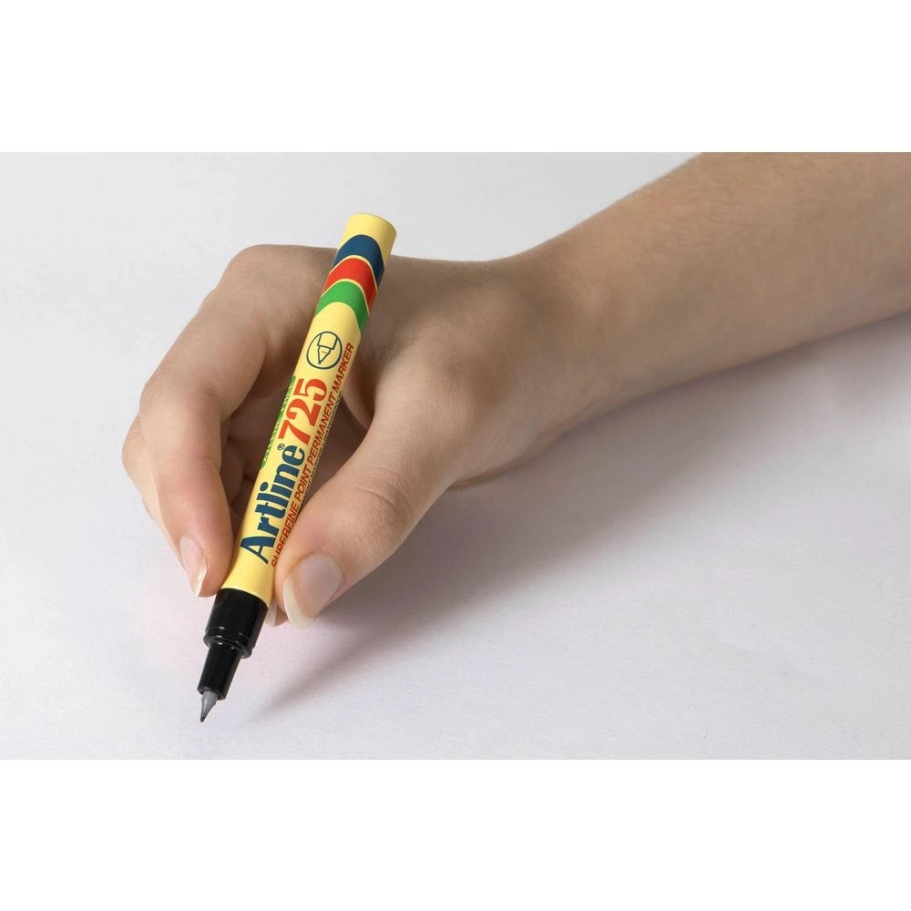 5 Artline 725 Permanent Markers Black 2 Pack, 5 of 5