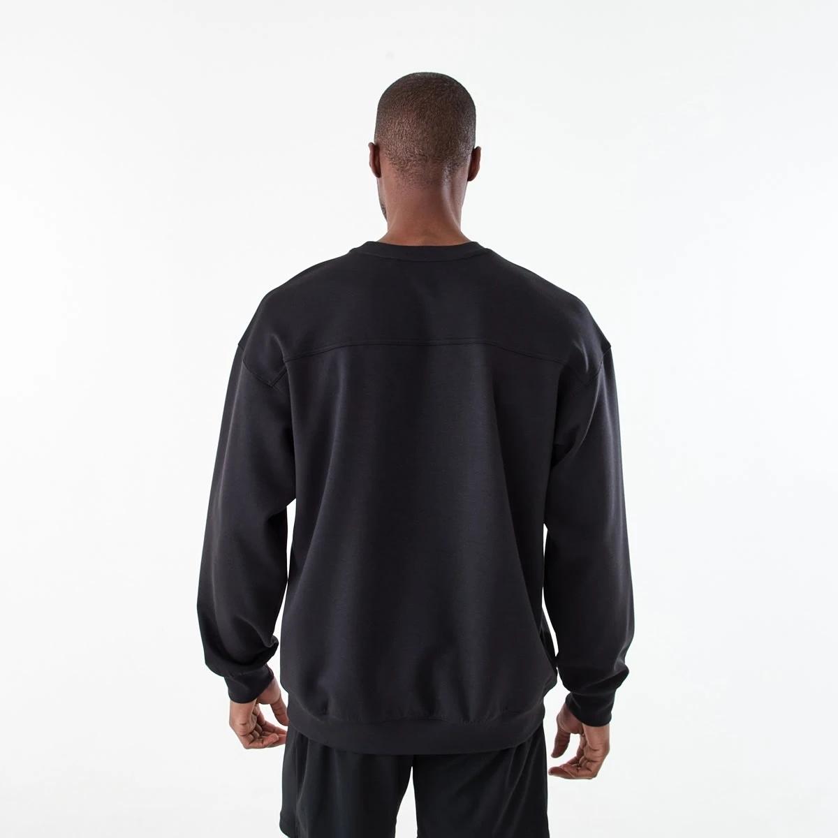 3 Active Mens Relaxed Scuba Crew Neck Sweatshirt BLACK, 3 of 6