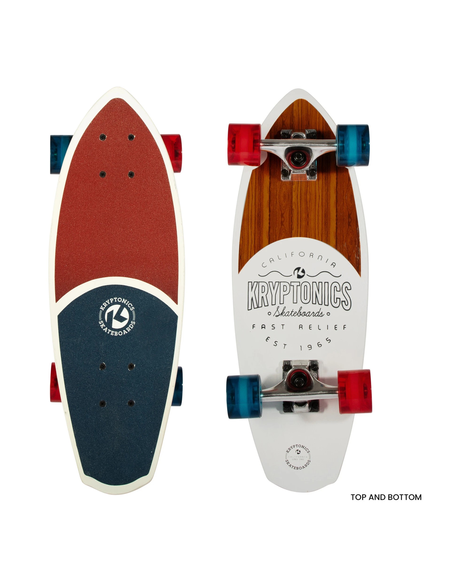 8 Kryptonics 23-inch Mini Fat Cruiser Board Skateboard - Liberty Blue, 8 of 10