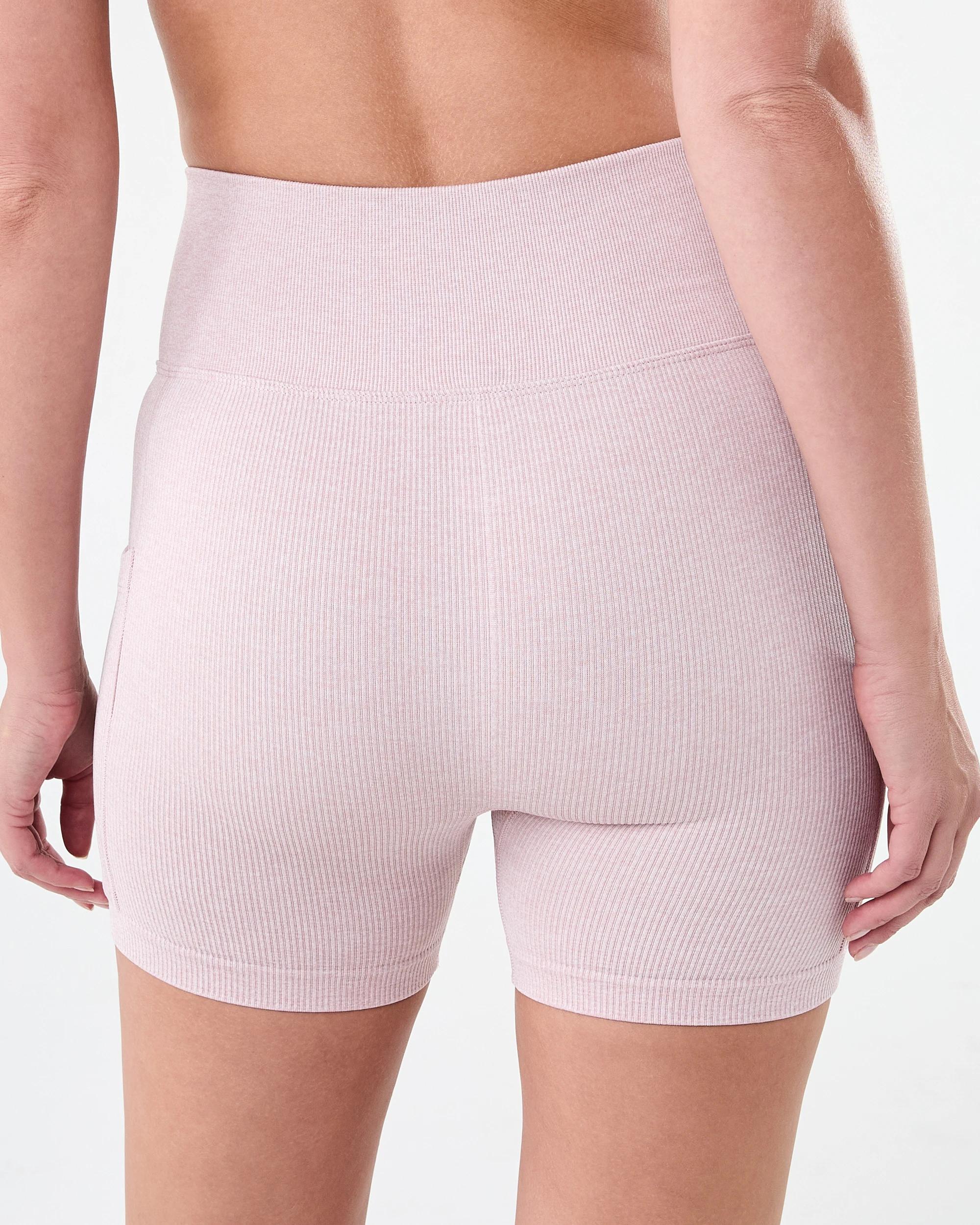 3 Active Womens Seamfree Pocket Bike Shorts Sol B Pink, 3 of 7