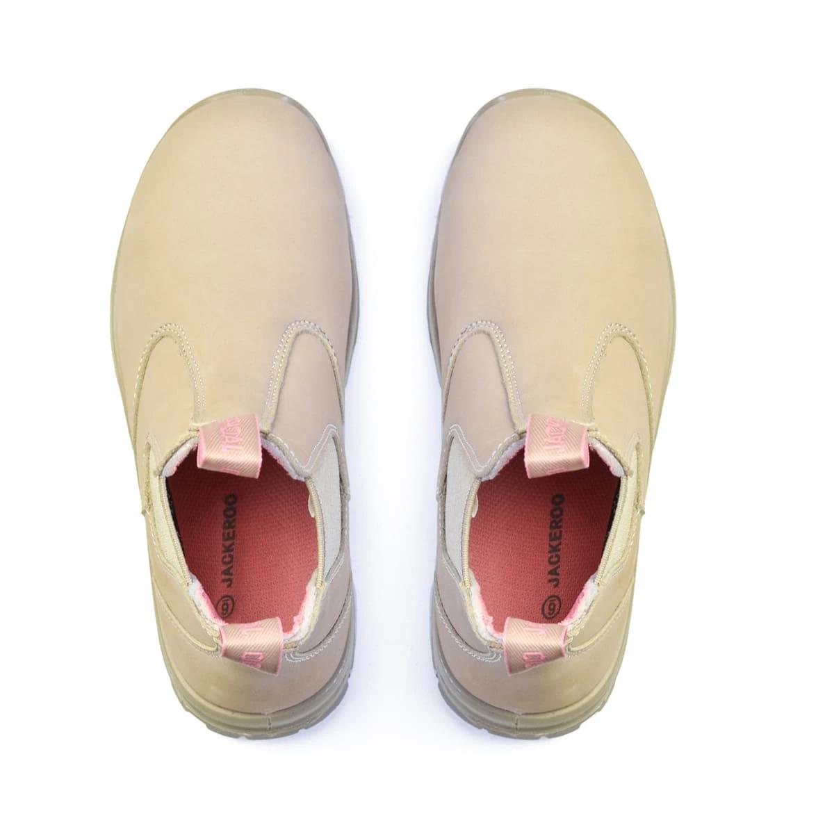 3 Womens Fit Slip On Boots BEIGE SAND, 3 of 5