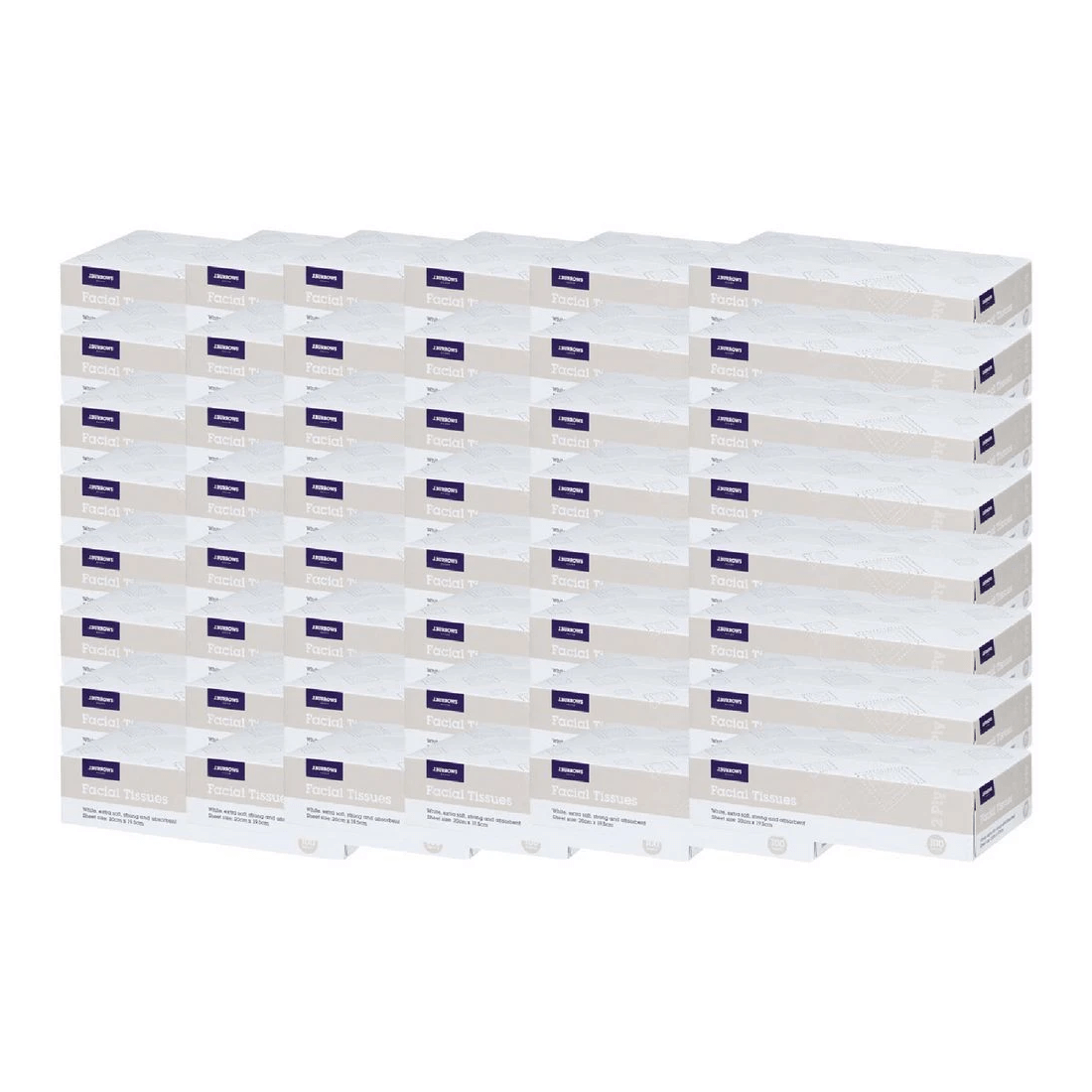 1 J.Burrows Facial Tissue Box 100 Sheets 48 Pack, 1 of 1