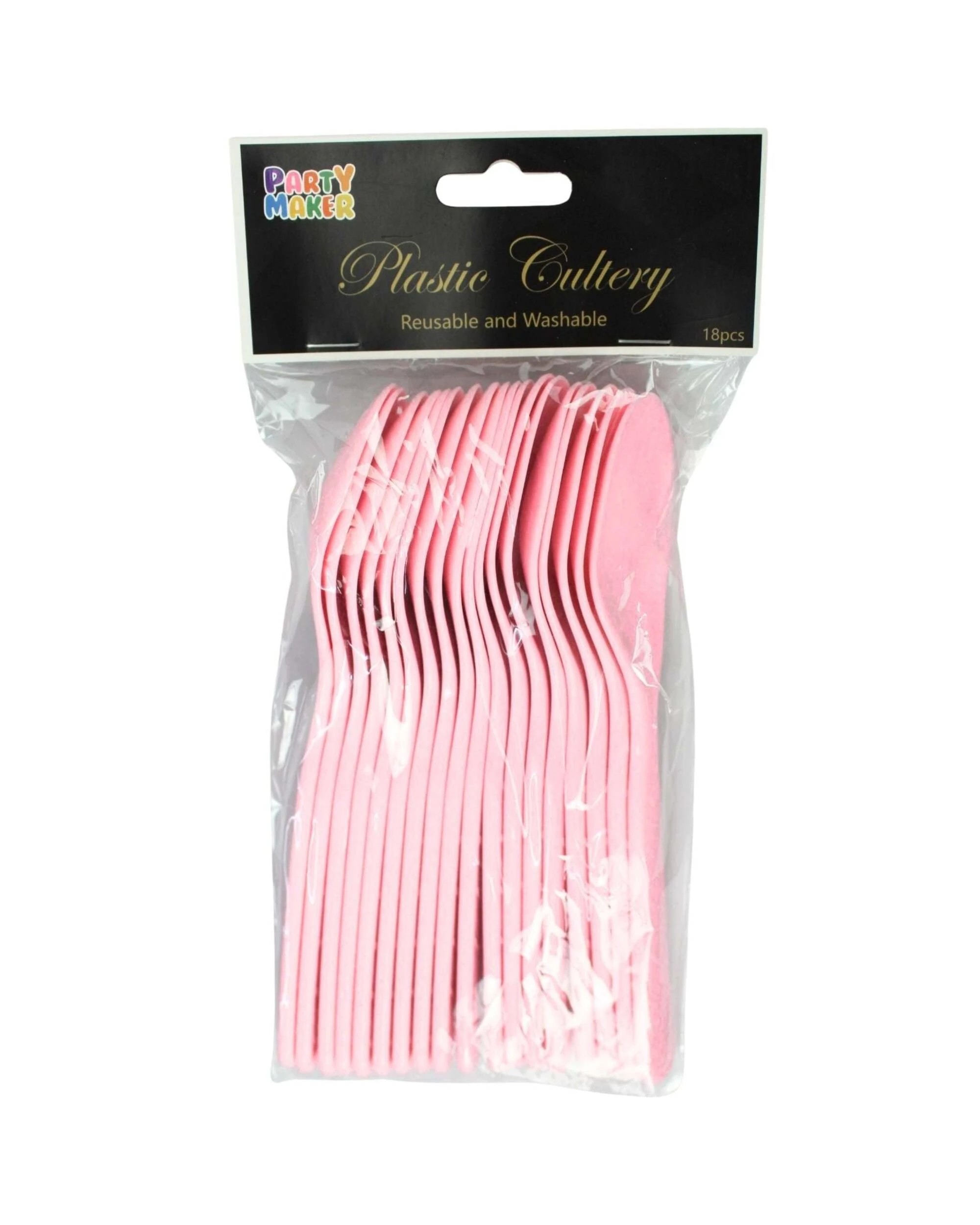 3 Party Maker Baby Reusable Plastic Spoons Pack of 18 - Pink, 3 of 4