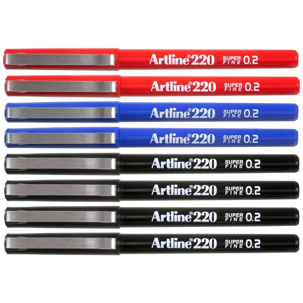 3 Artline 200 Fineliner Pens Core 8 Pack, 3 of 3