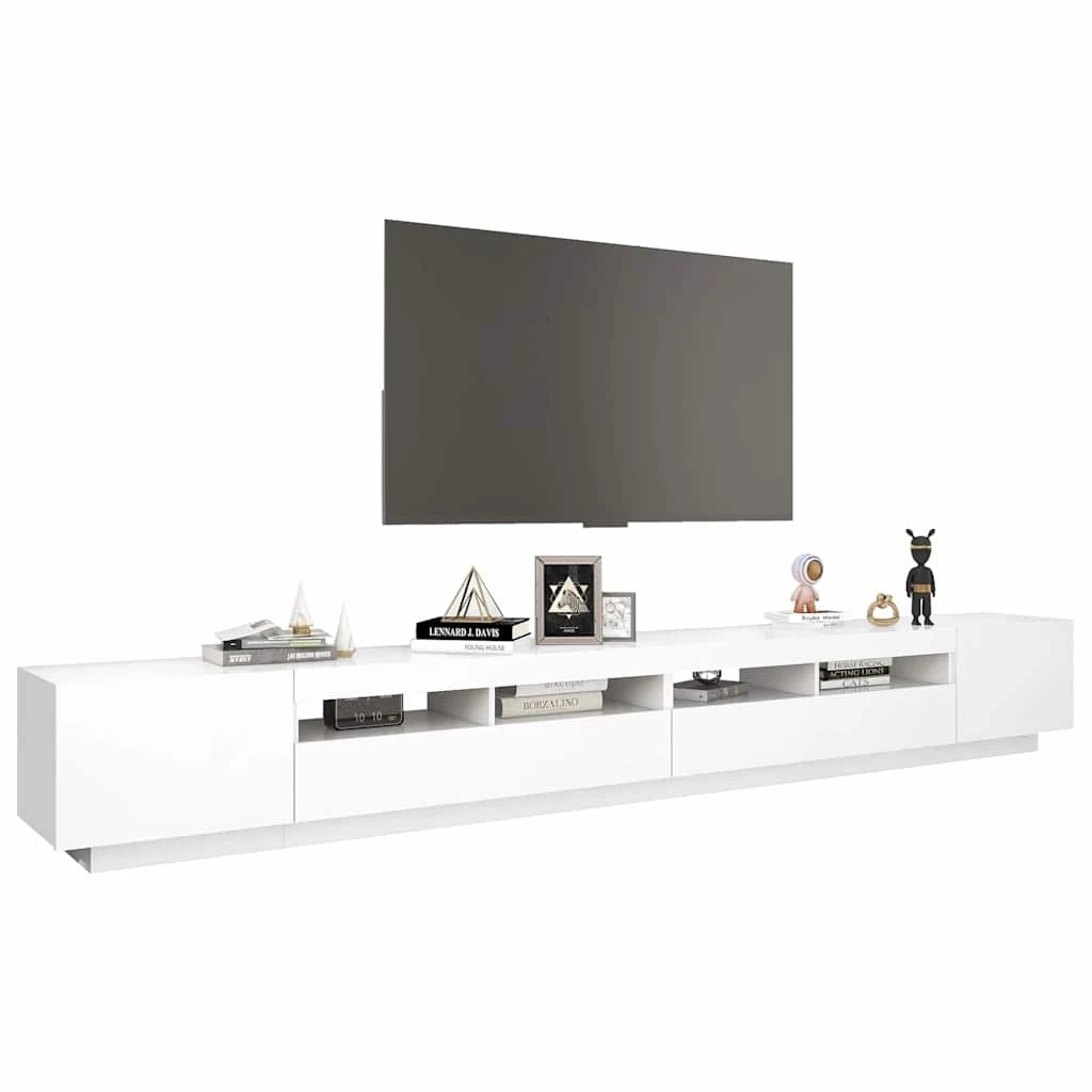 6 Vidaxl Tv Cabinet Tv Cabinet With Led Light - White, 6 of 10