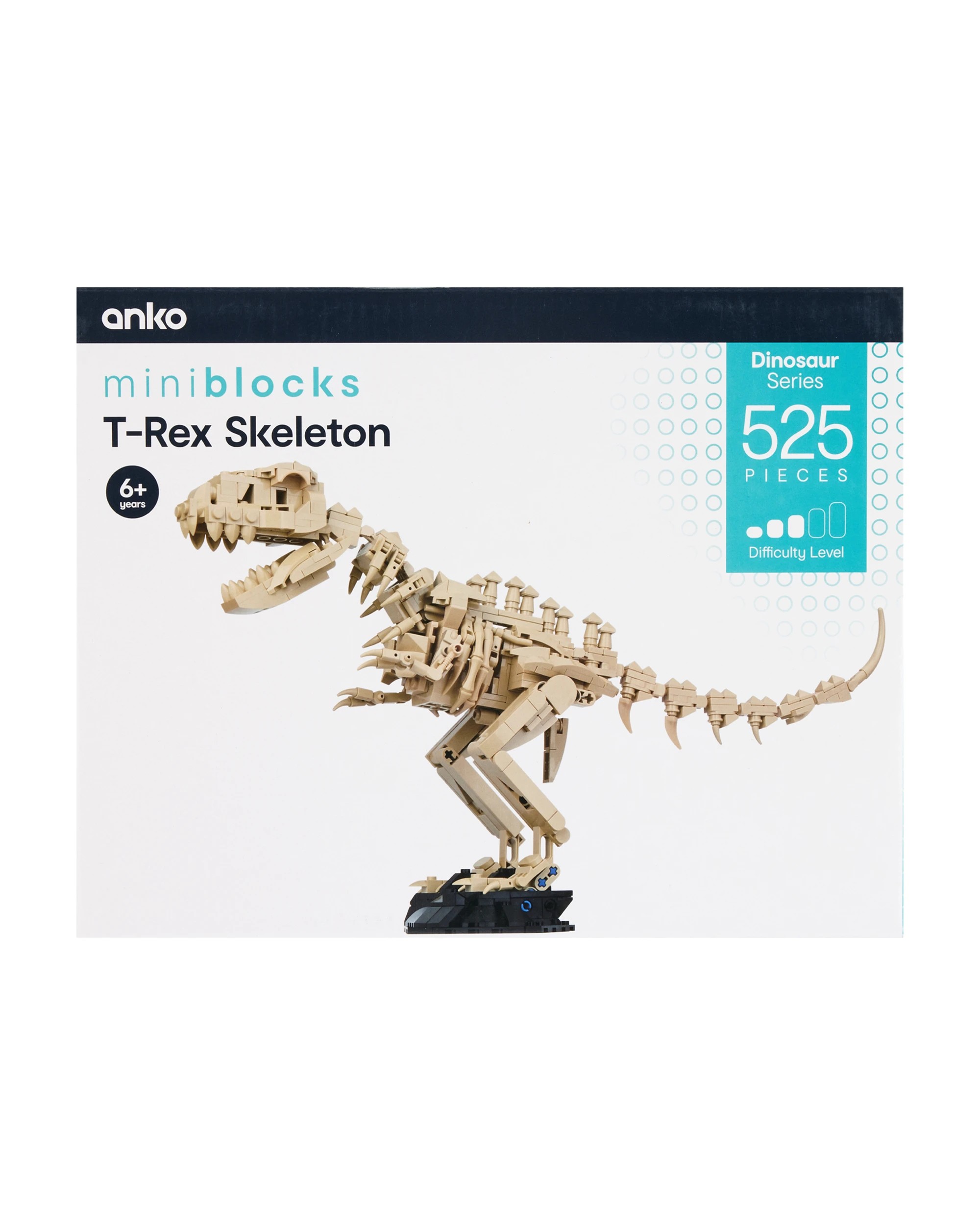 1 525 Piece Mini Blocks Dinosaur Series: T-Rex Skeleton Playset, 1 of 3