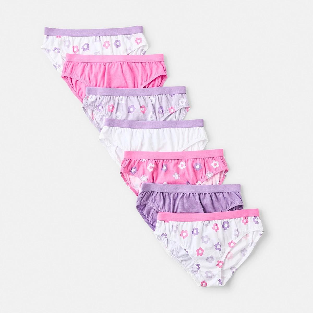 1 7 Pack Print Briefs FLORALS, 1 of 10