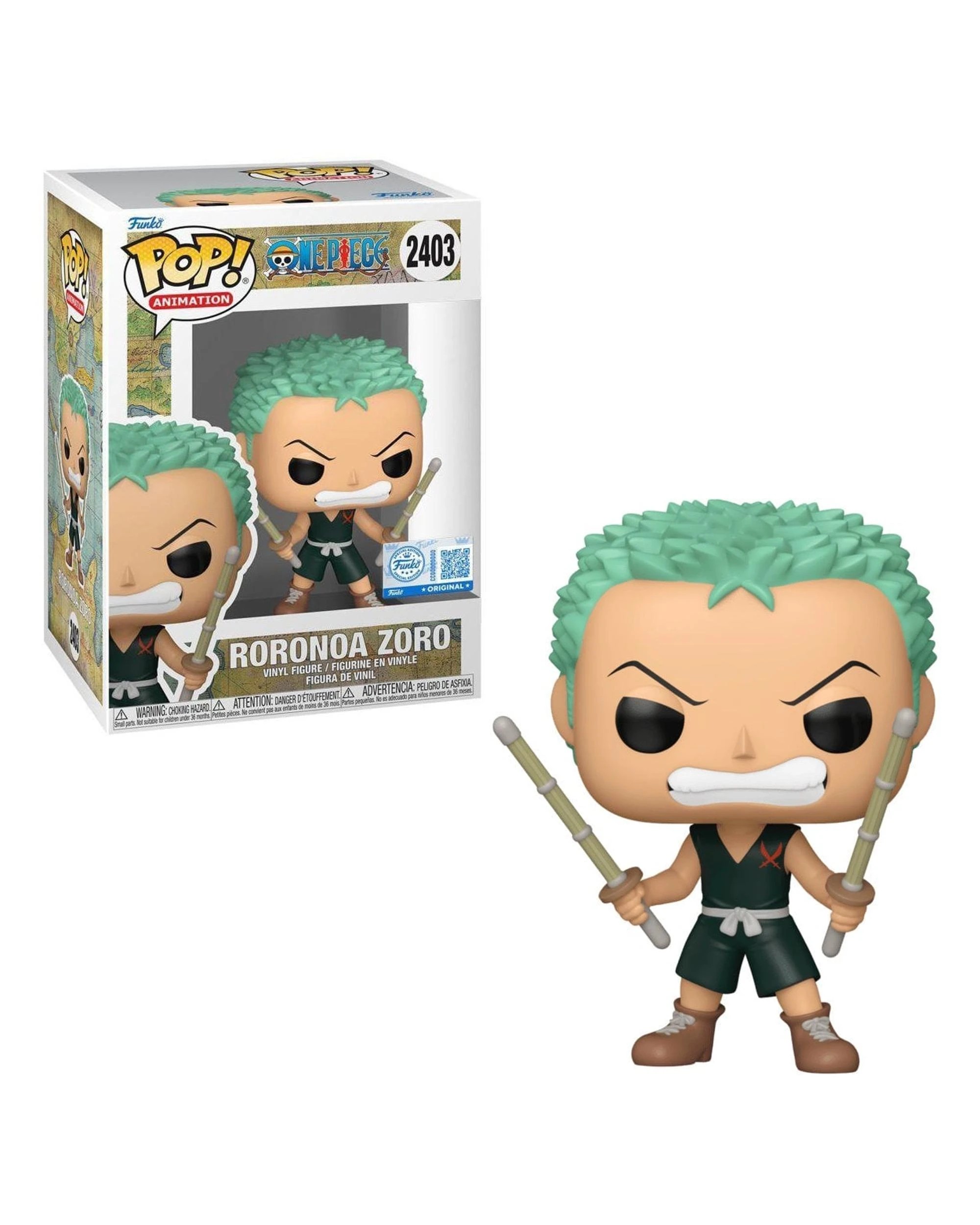 1 One Piece Roronoa Zoro Young Funko POP! Vinyl, 1 of 3