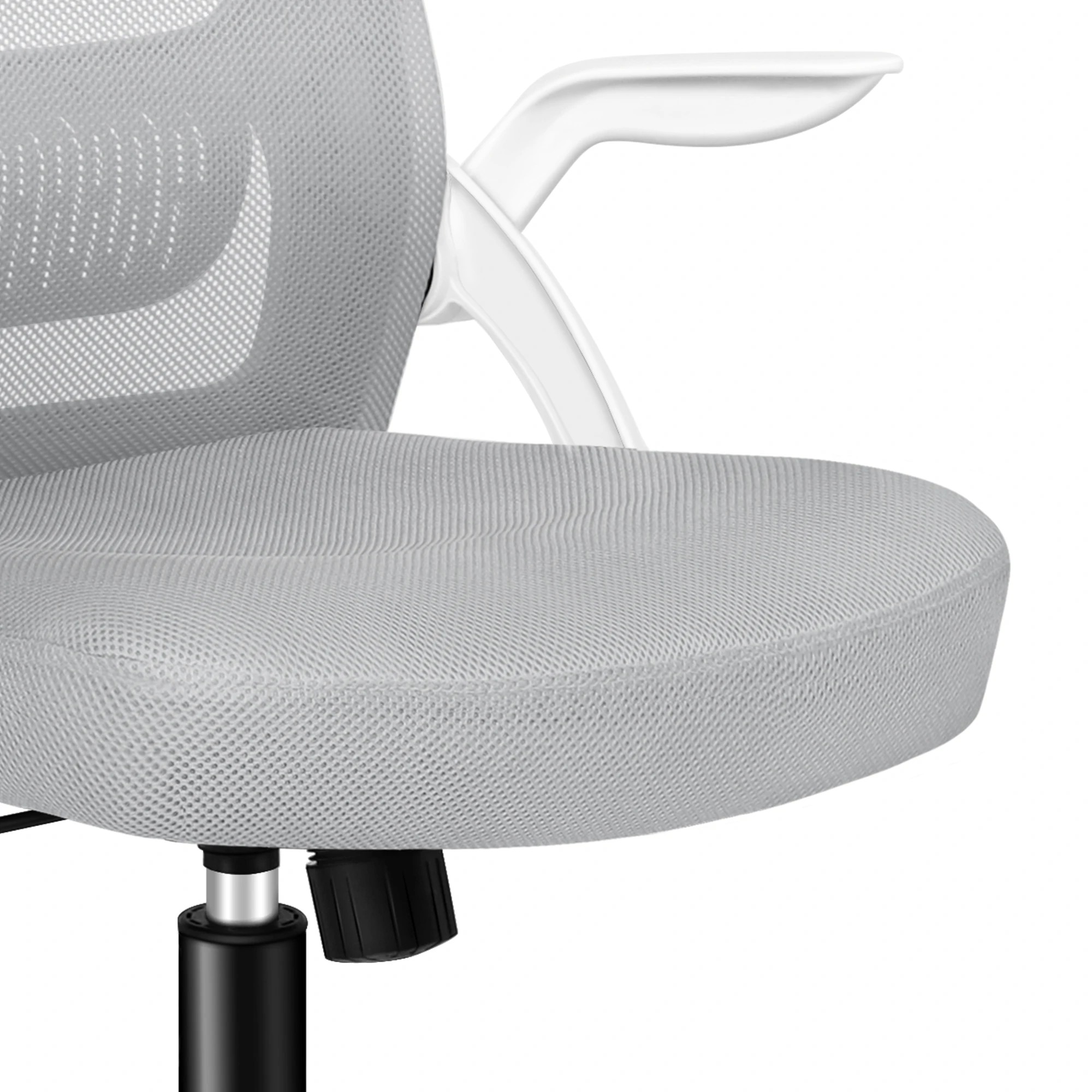9 Alfordson Mesh Office Chair Executive Seat Tilt Fabric Gaming Racing Computer - White Grey, 9 of 10